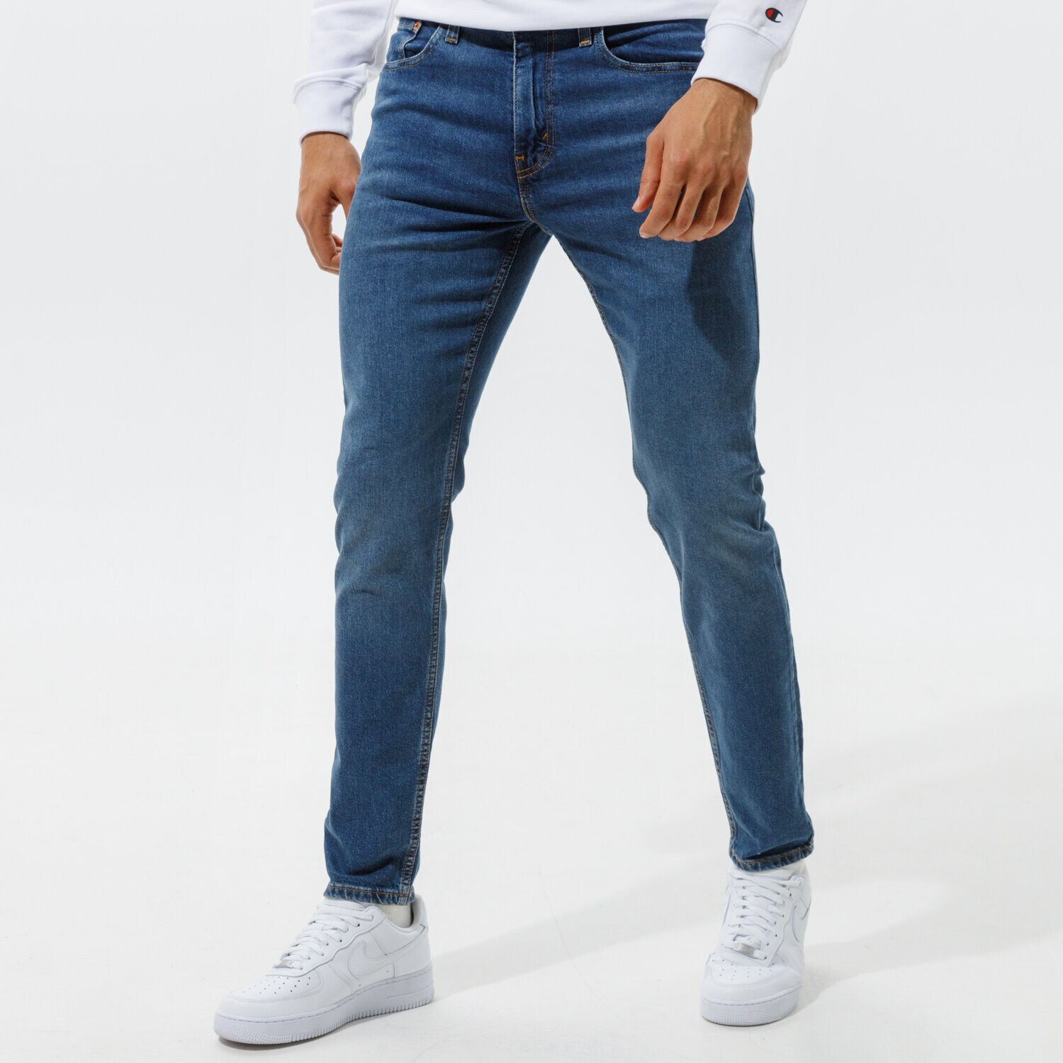 pánské kalhoty LEVI'S KALHOTY  512 SLIM TAPER LO BALL 59437-0067 MODRÁ