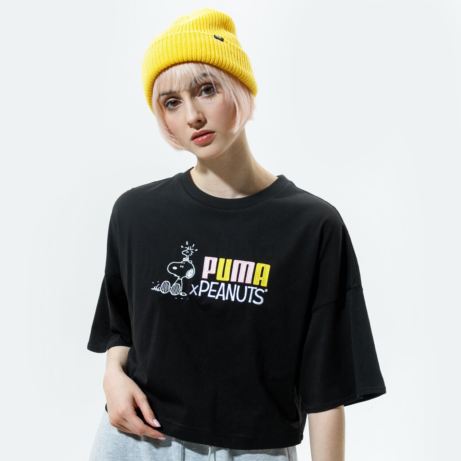 dámské tričko PUMA TRIČKO PUMA X PEANUTS W TEE 53115801 ČERNÁ