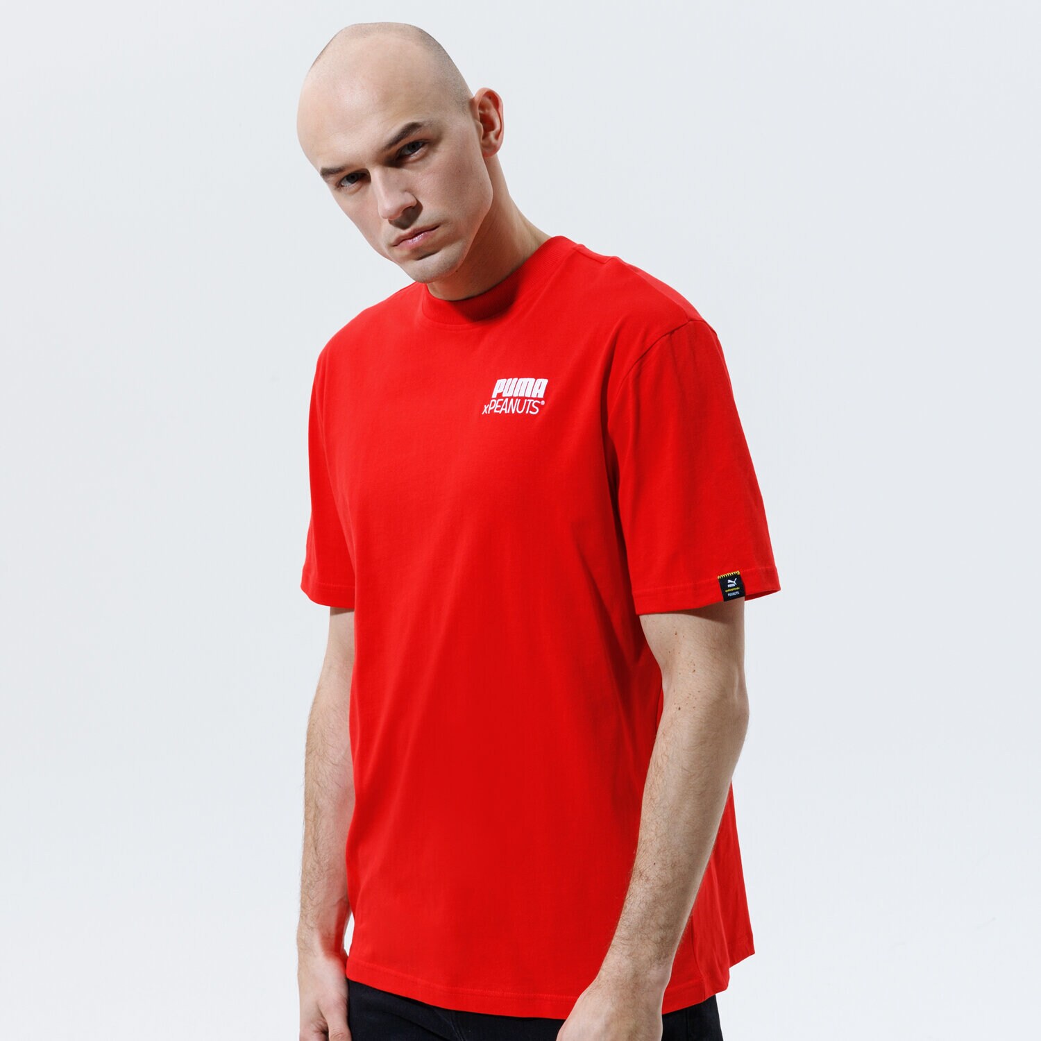 pánské tričko PUMA TRIČKO PUMA X PEANUTS TEE 53061611 ČERVENÁ