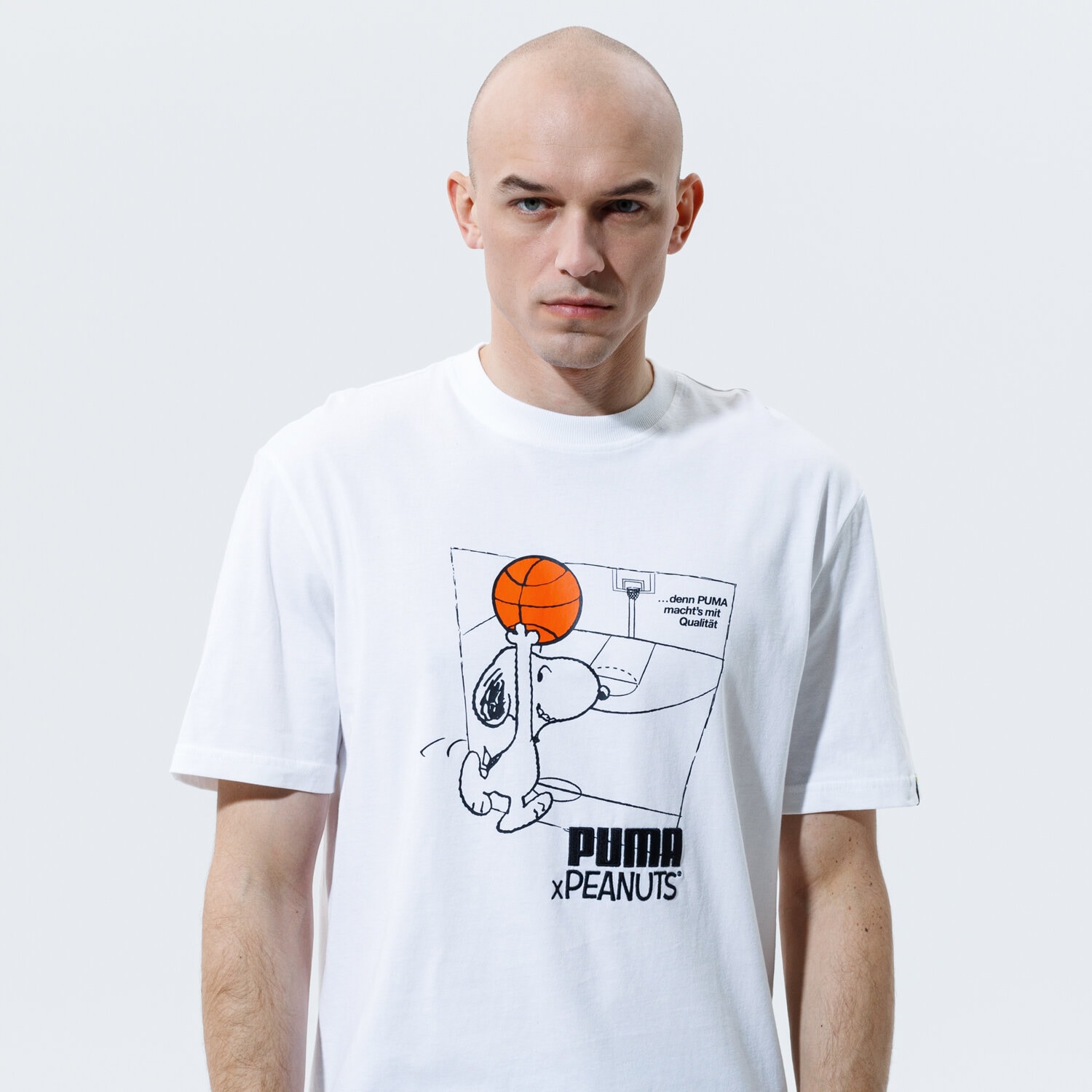 pánské tričko PUMA TRIČKO PUMA X PEANUTS TEE 53061602 BÍLÁ