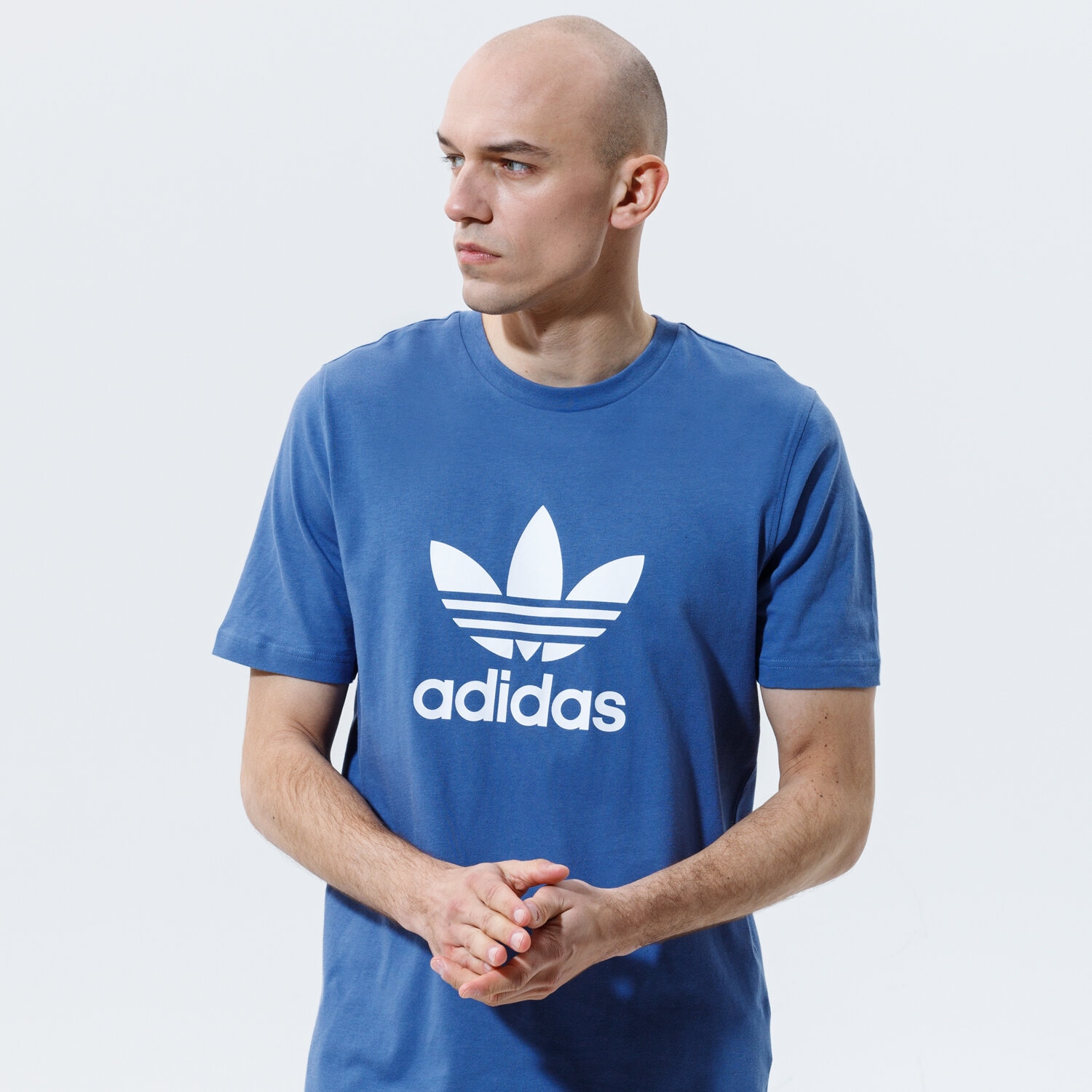 pánské tričko ADIDAS TRIČKO TREFOIL TRIČKO GN3467 MODRÁ
