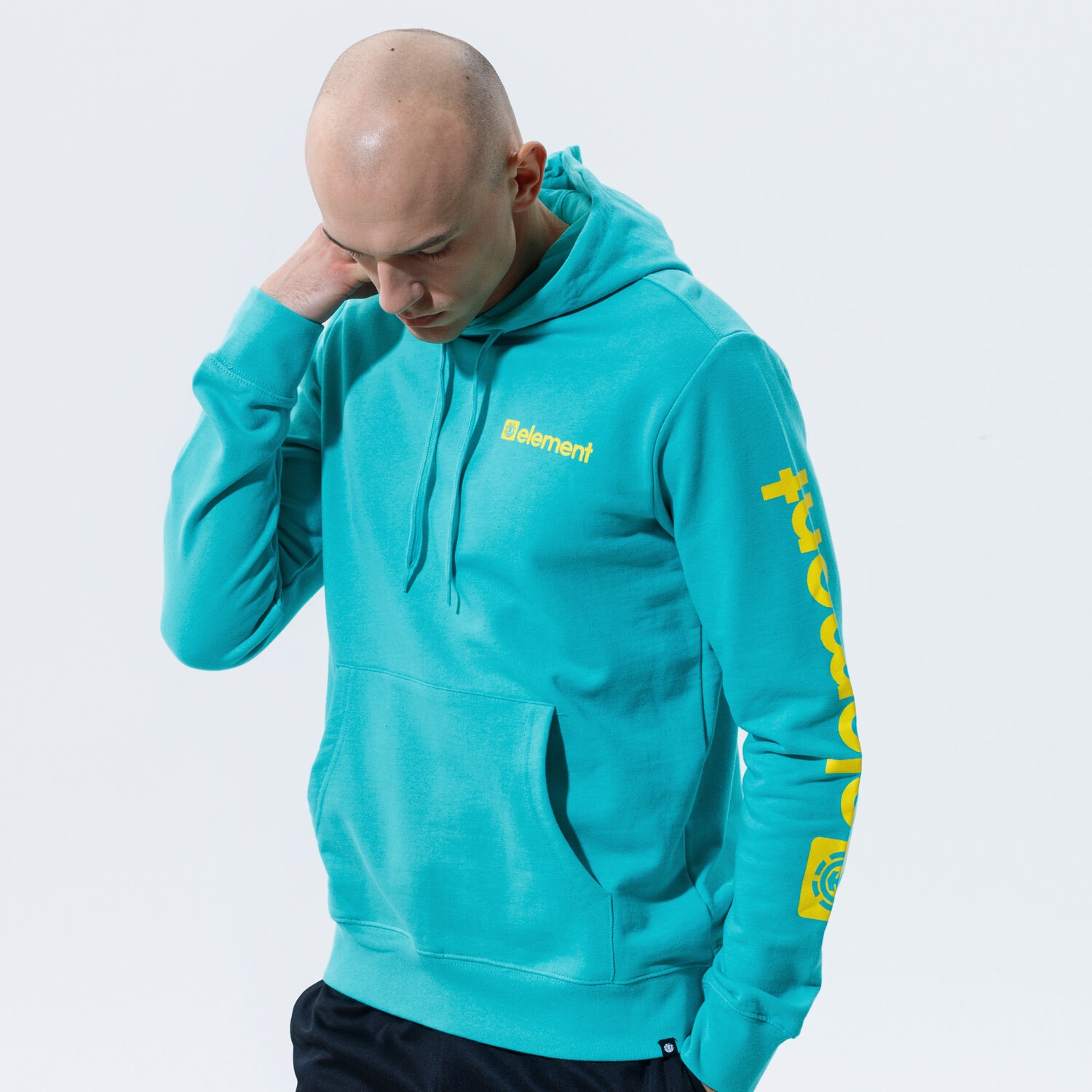 pánská mikina ELEMENT MIKINA S KAPUCÍ JOINT HOOD W1HOC2ELP14633 MODRÁ