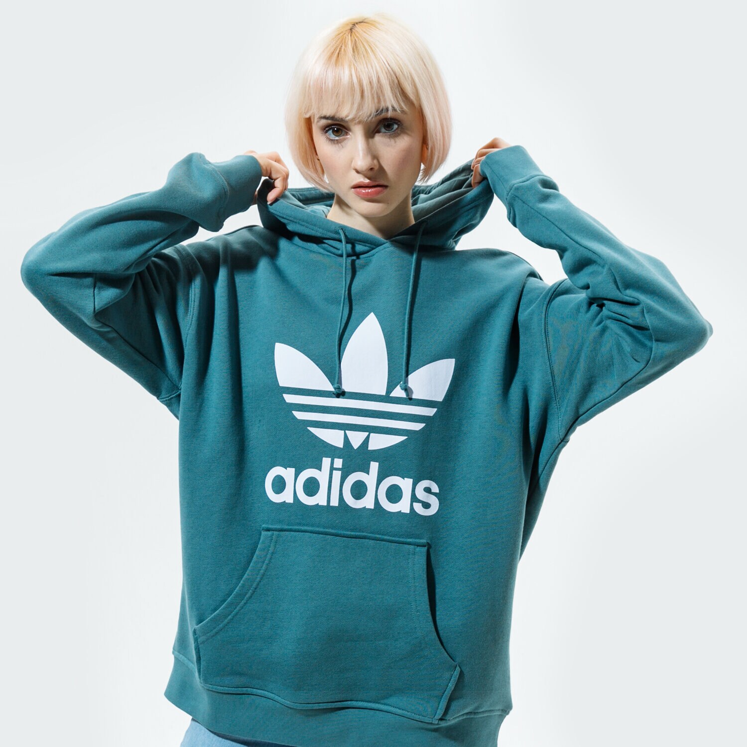 dámská mikina ADIDAS MIKINA S KAPUCÍ TRF HOODIE GN2954 ZELENÁ