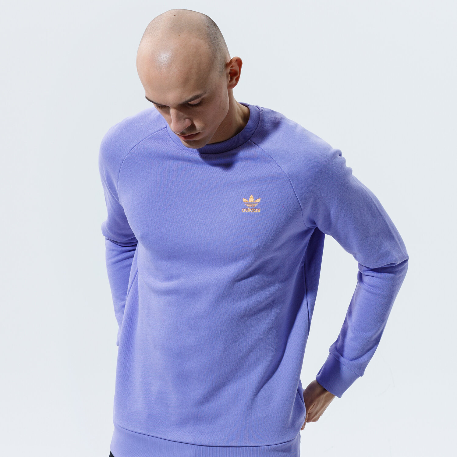 pánská mikina ADIDAS MIKINA ESSENTIAL CREW GN3410 FIALOVÁ