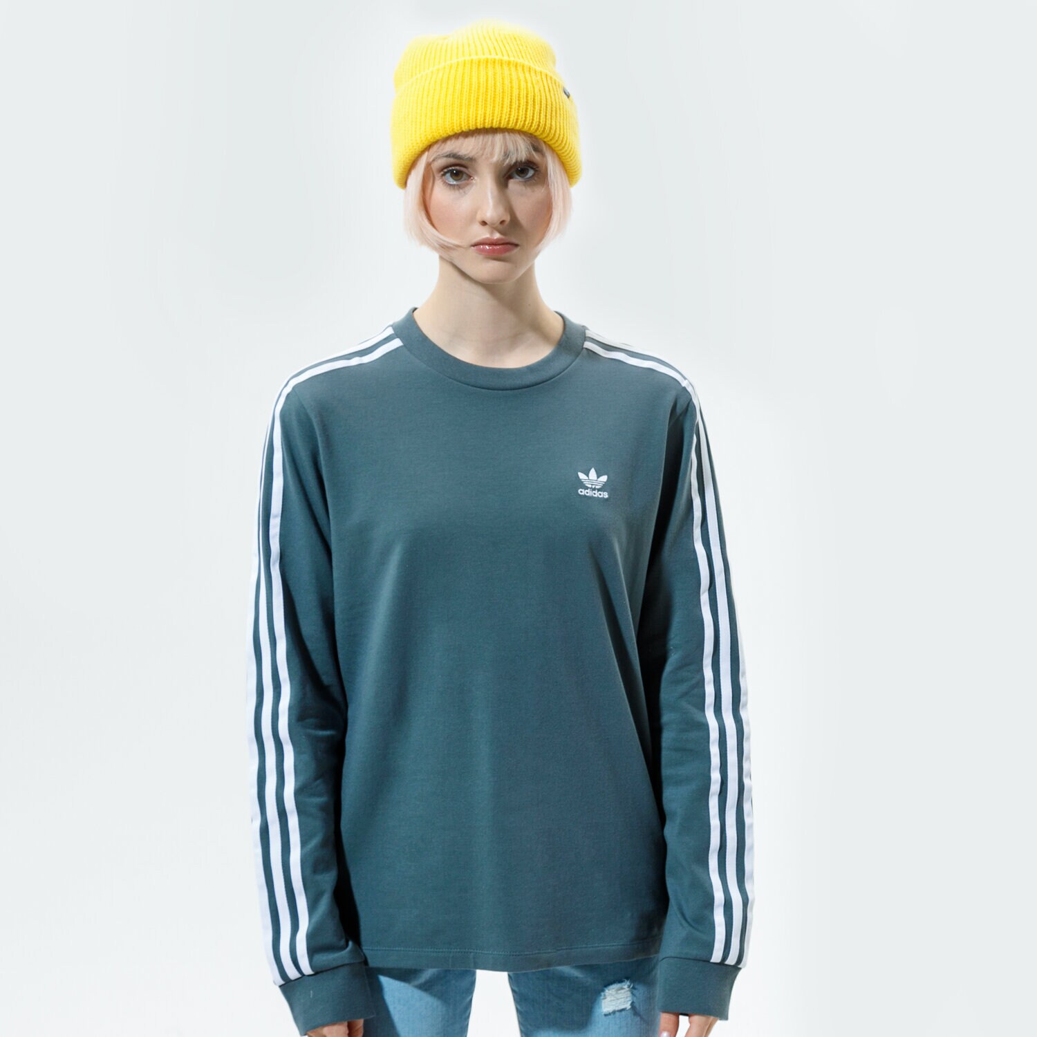 dámské tričko ADIDAS TRIČKO 3STR LONGSLEEVE GN2959 ZELENÁ