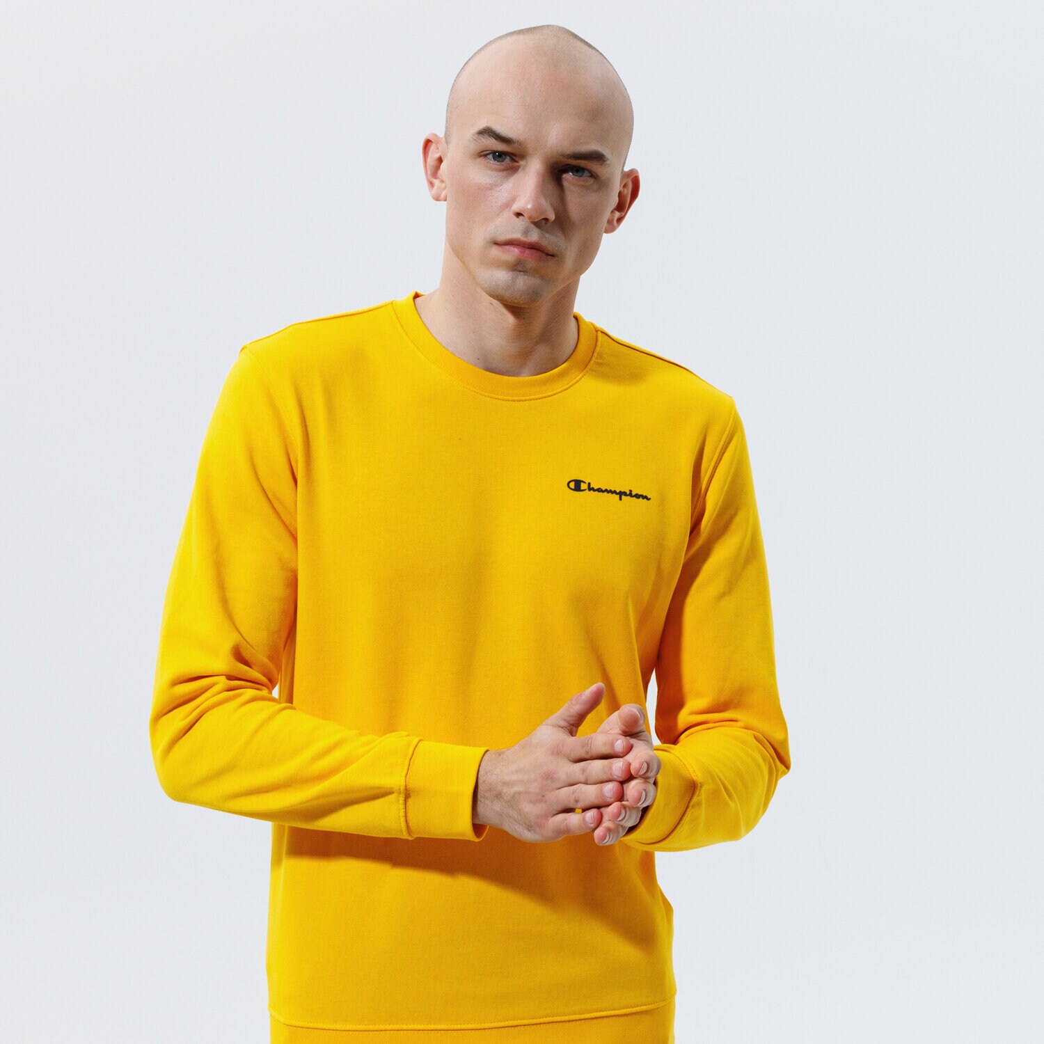 pánská mikina CHAMPION MIKINA CREWNECK SWEATSHIRT 214151YS058 ŽLUTÁ