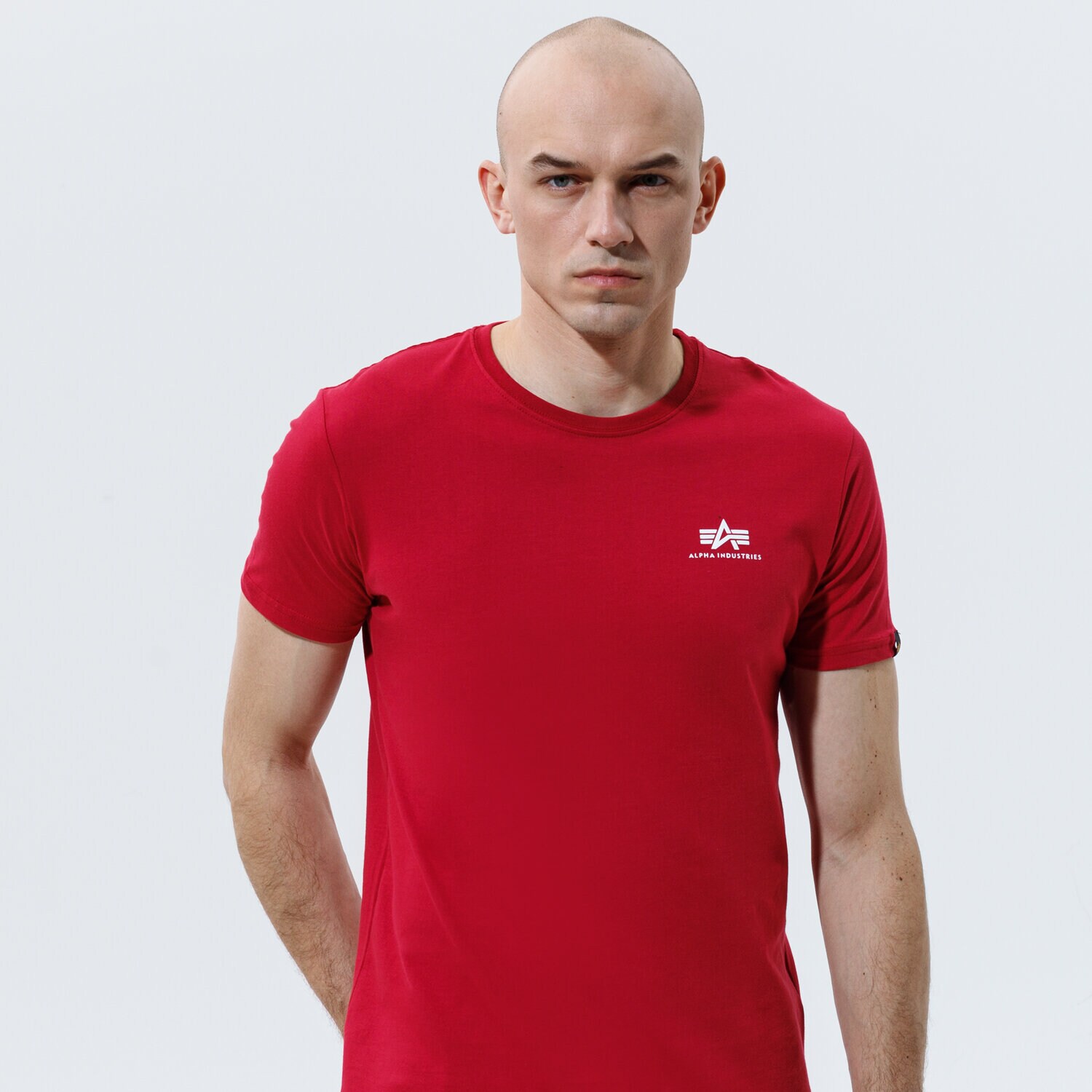 pánské tričko ALPHA INDUSTRIES TRIČKO BASIC T SMALL LOGO 188505-523 ČERVENÁ