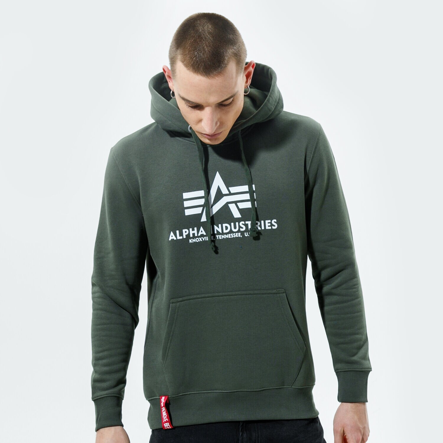 pánská mikina ALPHA INDUSTRIES MIKINA S KAPUCÍ BASIC HOODY 178312-142 KHAKI