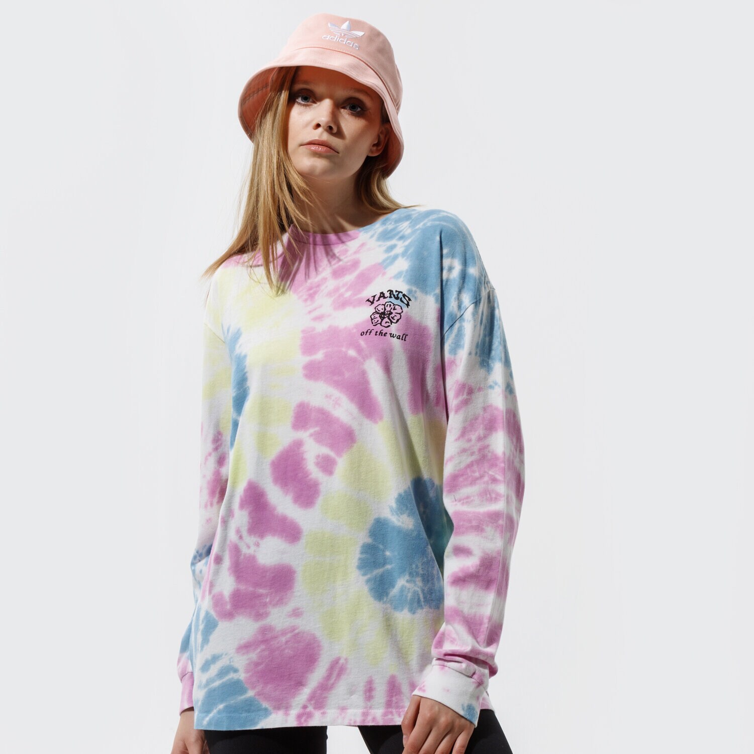 dámské tričko VANS TRIČKO WM MASC OFF LS OVERSIZED ORCHID VN0A5ETT0FS1 VÍCEBAREVNÁ