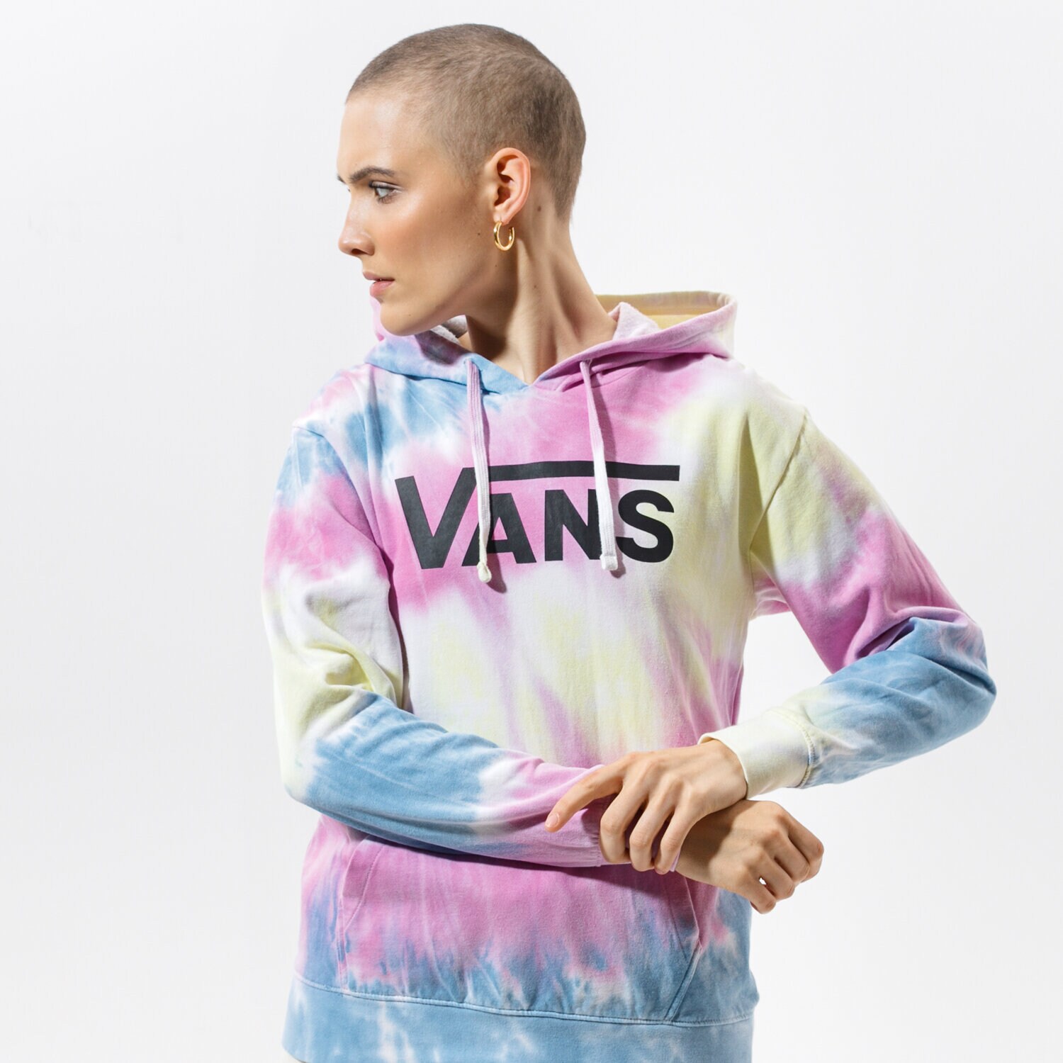 dámská mikina VANS MIKINA S KAPUCÍ WM SPIRALING HOODIE ORCHID VN0A5ASM0FS1 VÍCEBAREVNÁ
