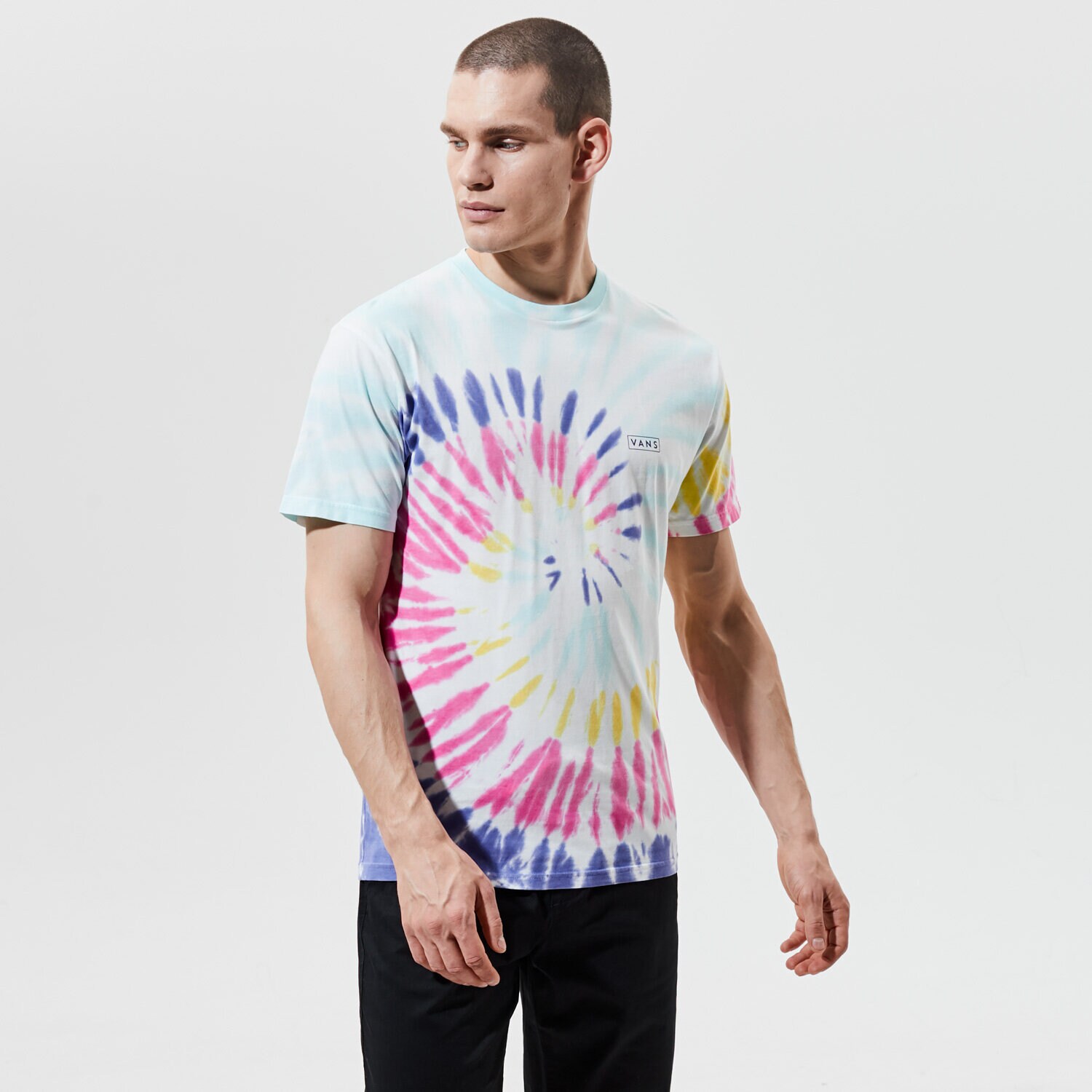 pánské tričko VANS TRIČKO MN DROP V SPIRAL TIE DYE SS RAINBOW (SPECTRUM)TI VN0A54C1Z4R1 VÍCEBAREVNÁ