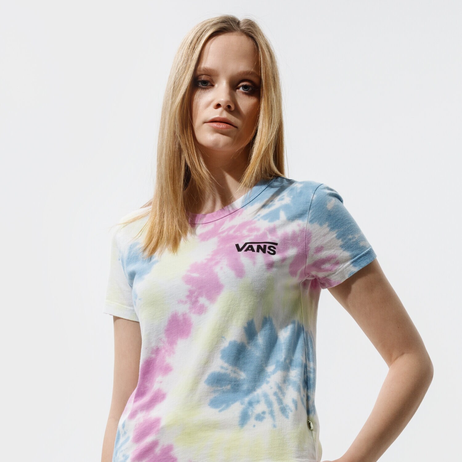dámské tričko VANS TRIČKO WM SPIRALING WASH BABY TEE ORCHID VN0A53PP0FS1 VÍCEBAREVNÁ