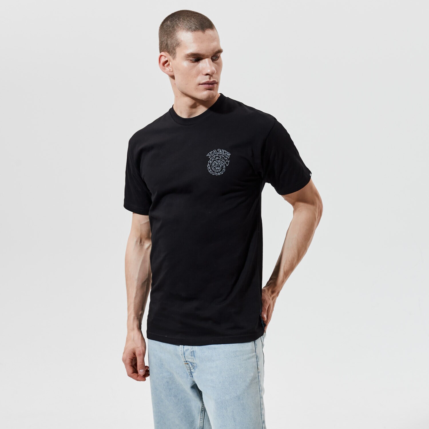 pánské tričko VANS TRIČKO MN EL SOLE SS BLACK VN0A54CQBLK1 ČERNÁ