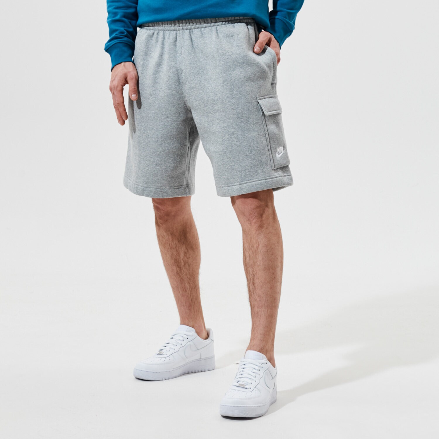 pánské kraťasy NIKE ŠORTKY  SPORTSWEAR CLUB CZ9956-063 ŠEDÁ