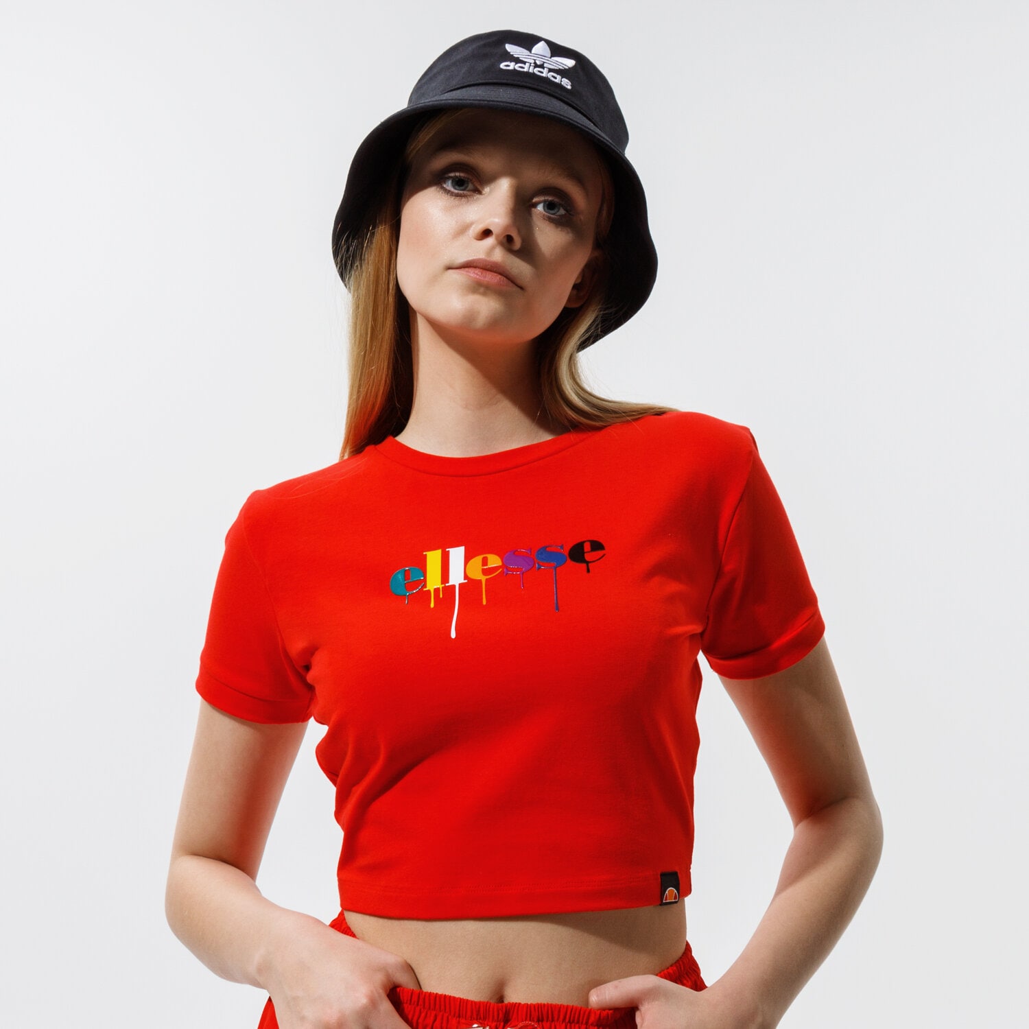 dámské tričko ELLESSE TRIČKO ROMANCIA CROP TRIČKO RED SGI11087823 ČERVENÁ
