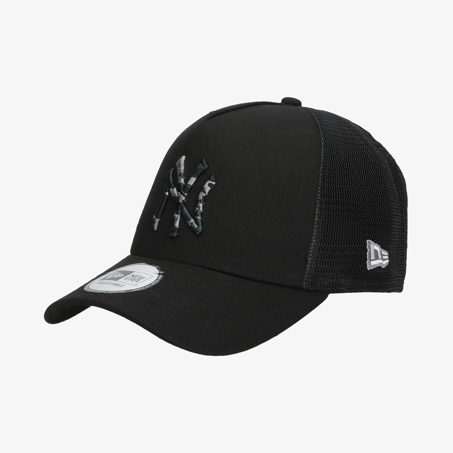 dětská kšiltovka NEW ERA ČEPICE CAMO INFILL TRUCKER NEYYAN BLK 60112693 ČERNÁ