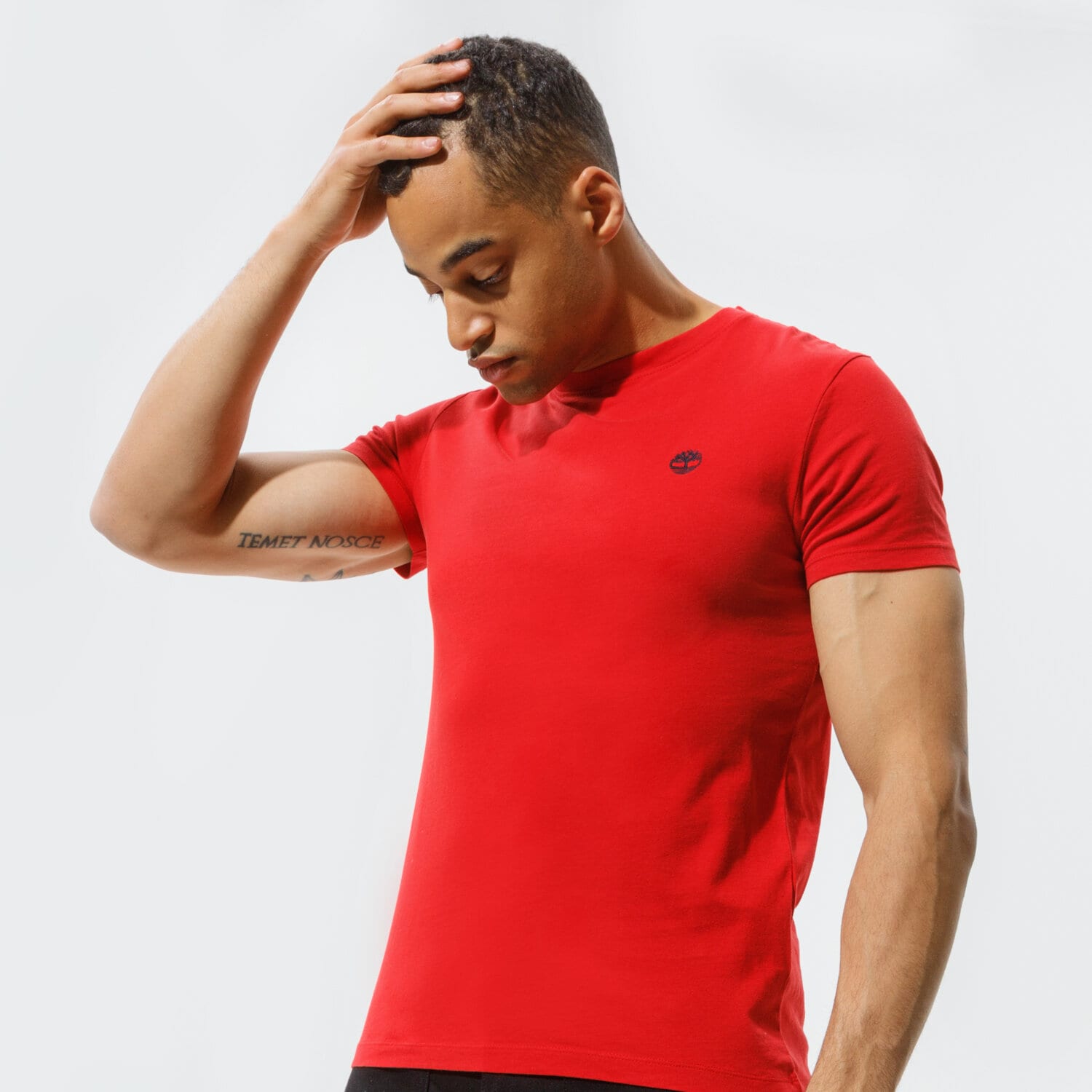 pánské tričko TIMBERLAND TRIČKO SS DUNSTAN RIVER JERSEY CREW TEE (SLIM) TB0A2BPRP921 ČERVENÁ