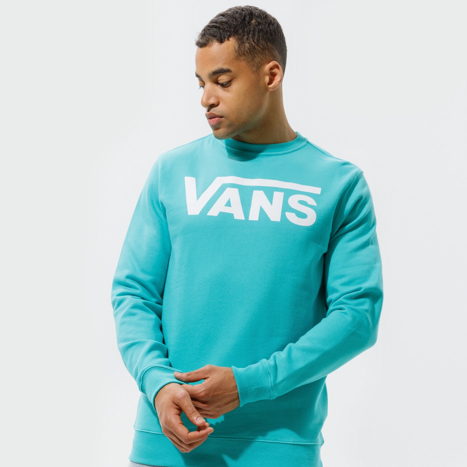 pánská mikina VANS MIKINA VANS CLASSIC CREW II VN0A456AZ6R1 MODRÁ