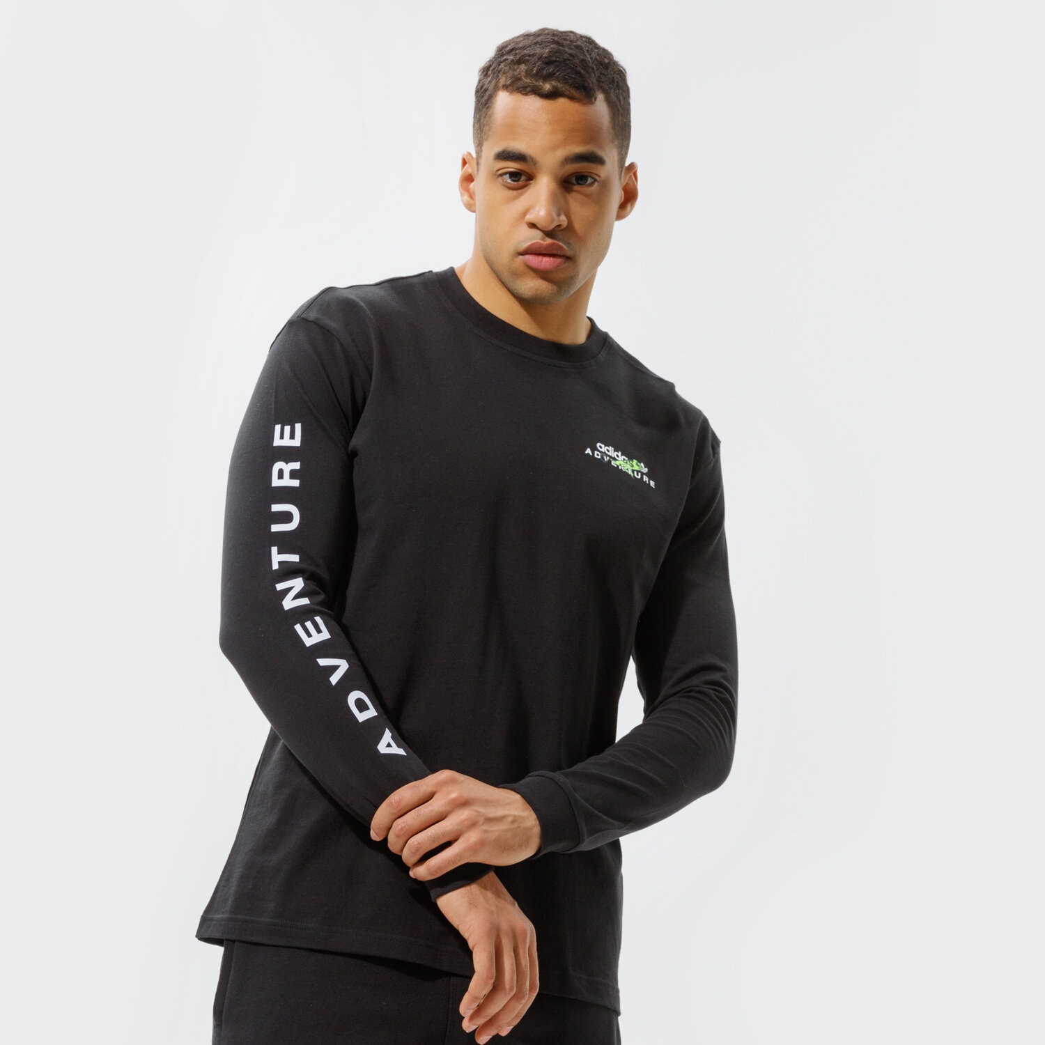 pánské tričko ADIDAS TRIČKO ADV LS TEE GN2373 ČERNÁ