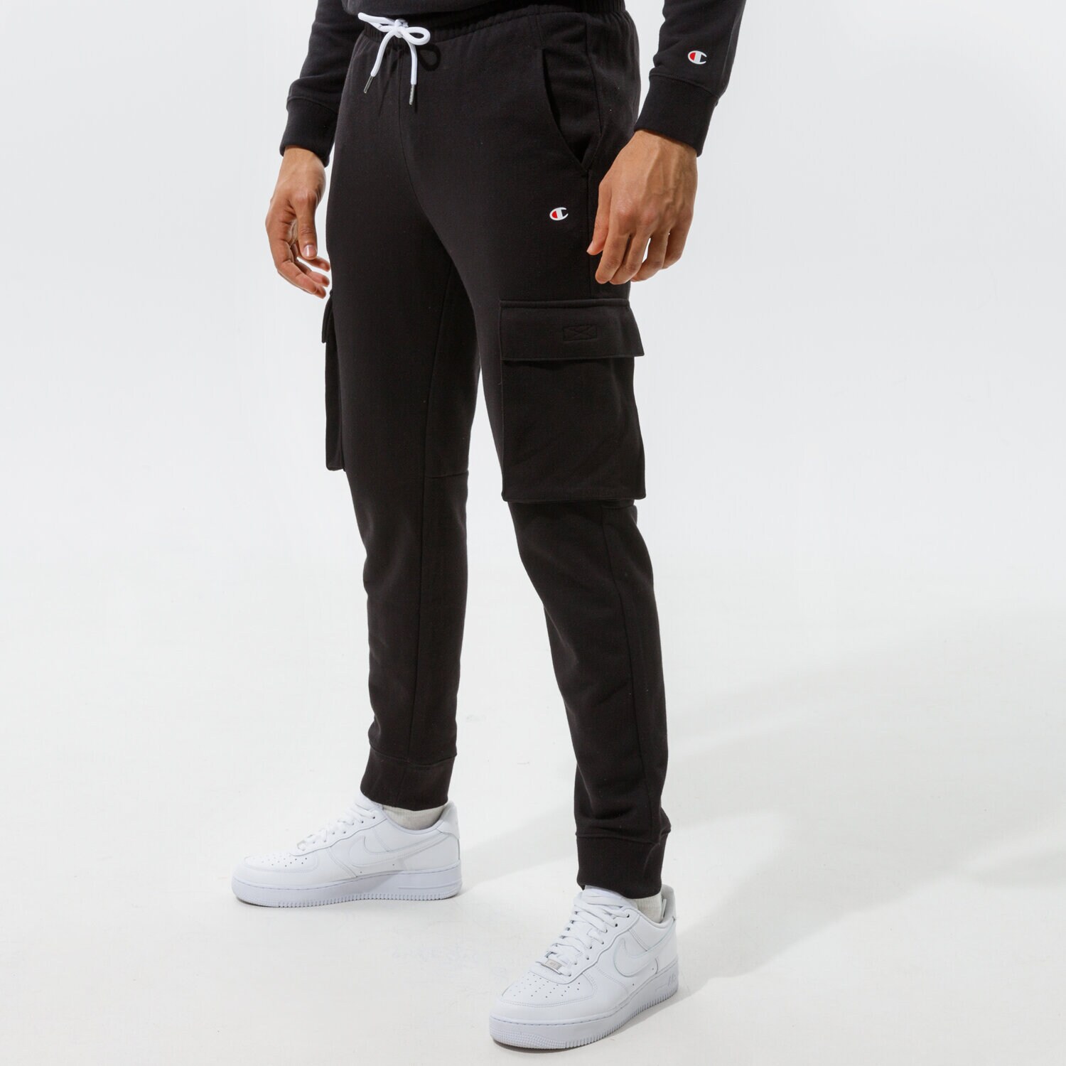 pánské kalhoty CHAMPION KALHOTY  RIB CUFF PANTS 216017KK001 ČERNÁ