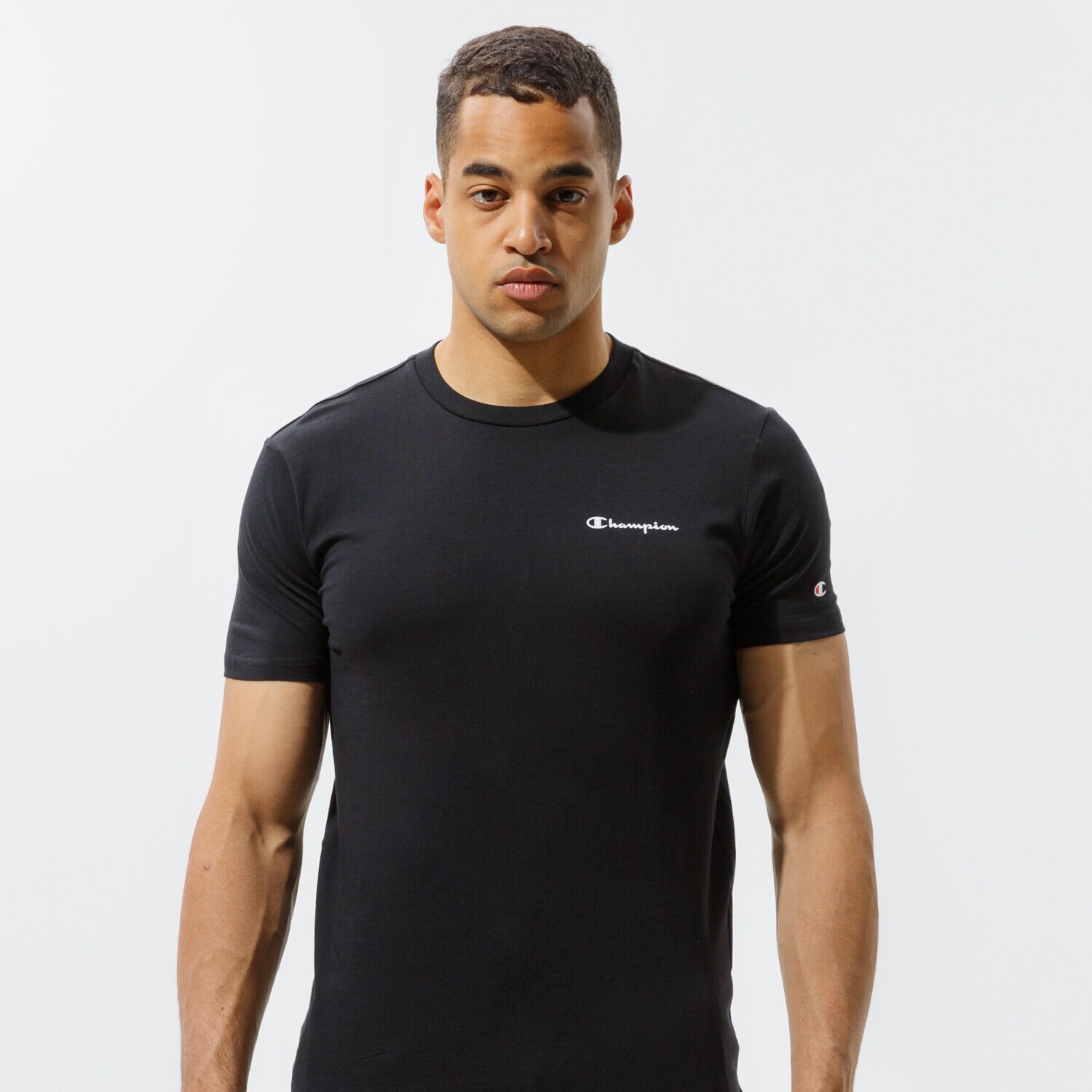 pánské tričko CHAMPION TRIČKO CREWNECK TRIČKO 214153KK001 ČERNÁ