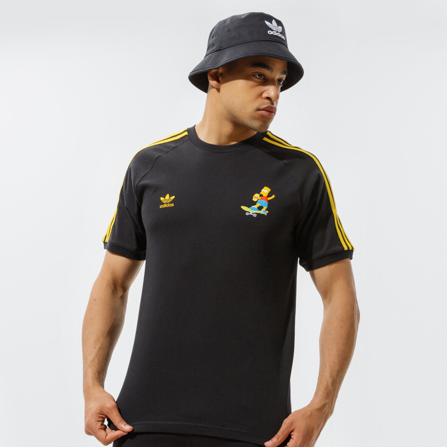 pánské tričko ADIDAS TRIČKO SIMPSONS 3 STRIPES TEE HA5815 ČERNÁ