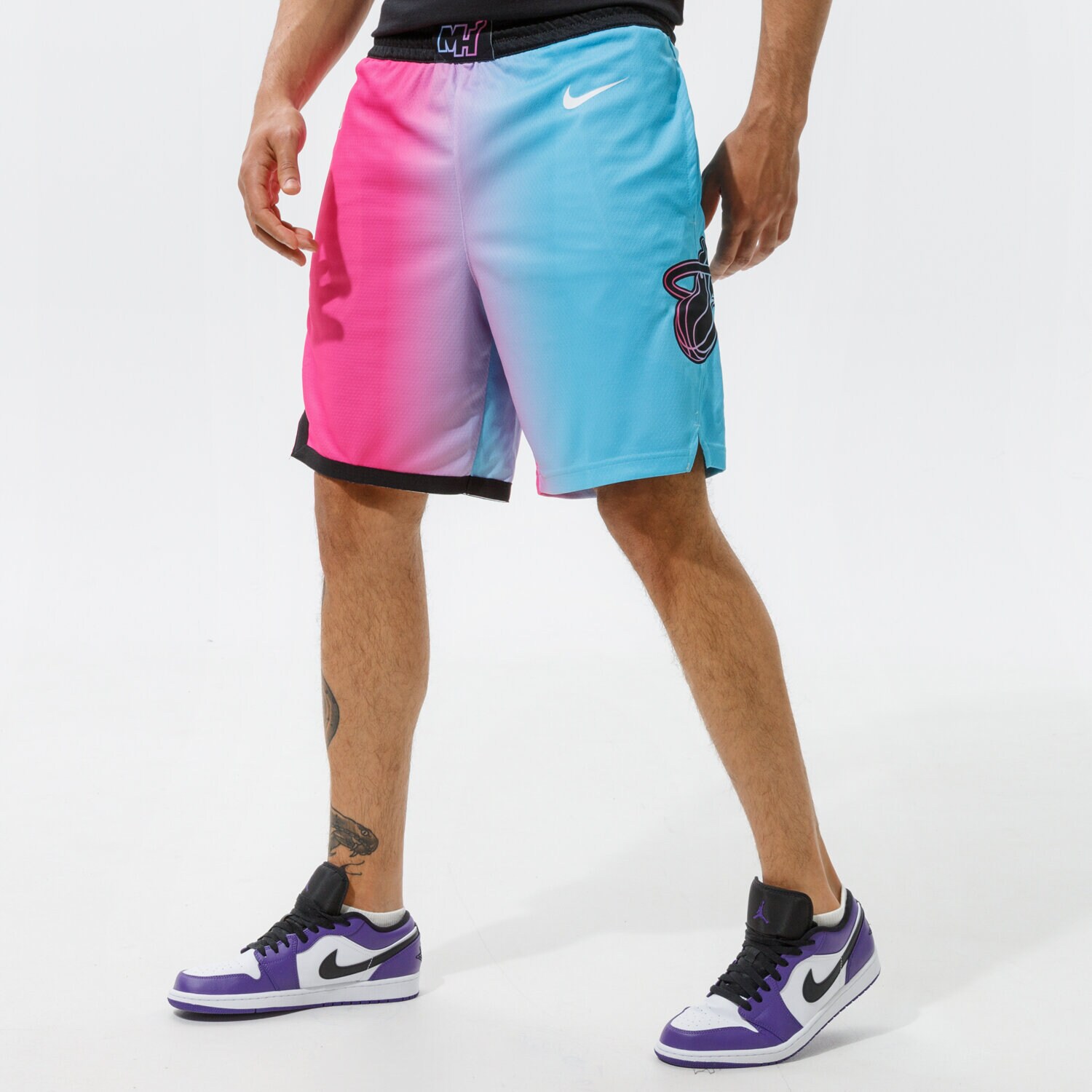 pánské kraťasy NIKE ŠORTKY  MIAMI HEAT SWINGMAN CITY EDITION 2020 NBA CN1978-686 VÍCEBAREVNÁ