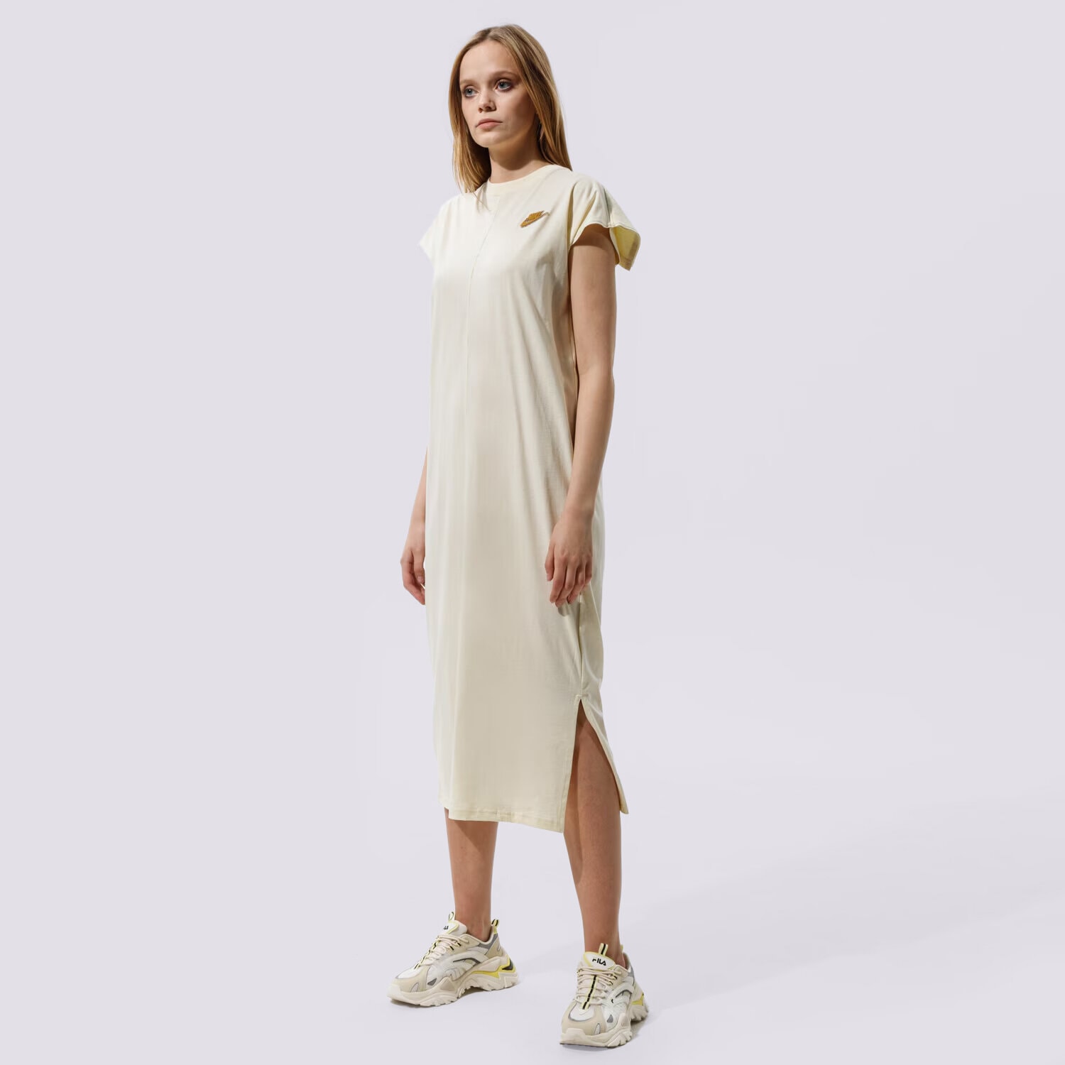 dámské šaty NIKE ŠATY W NSW DRESS EARTH DAY FT CZ9247-113 BÉŽOVÁ