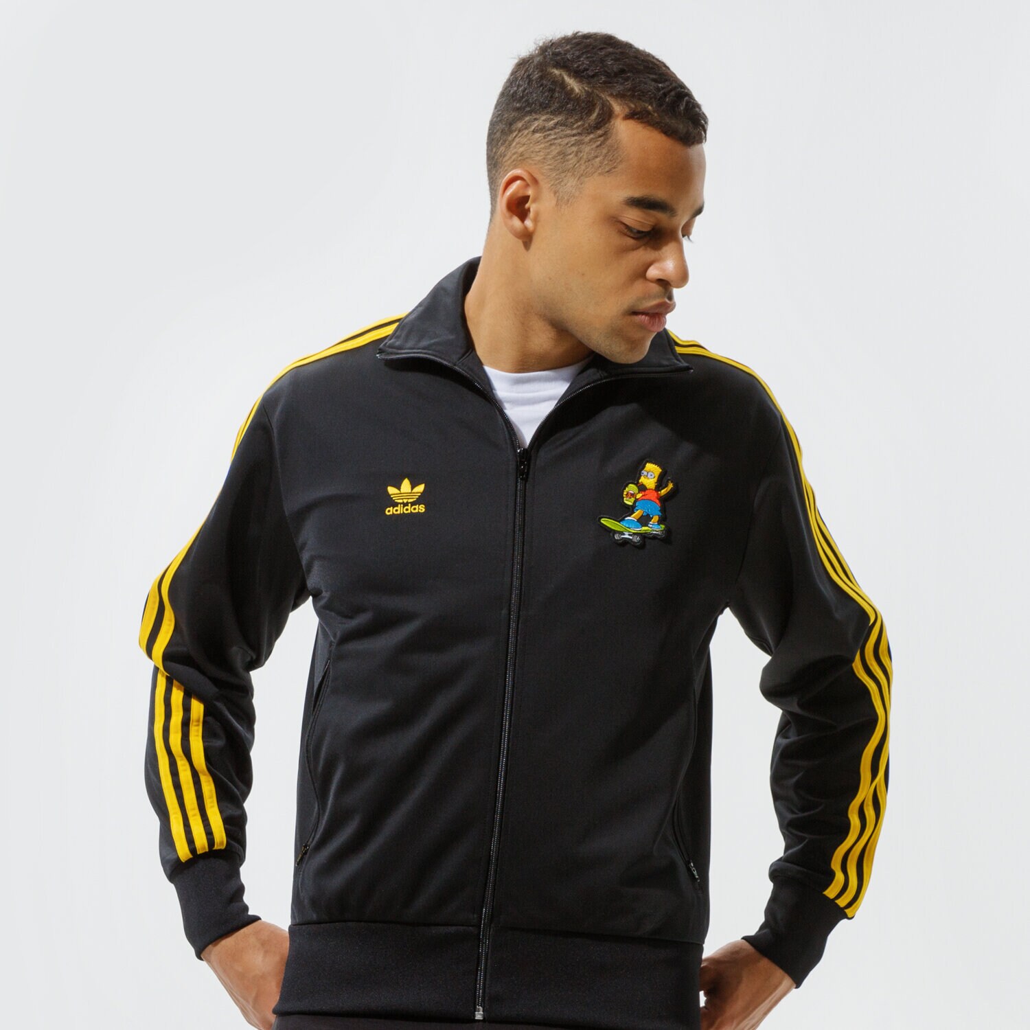 pánská mikina ADIDAS MIKINA ROZEPÍNACÍ   SIMPSONS FIREBIRD TRACKTOP HA5814 ČERNÁ