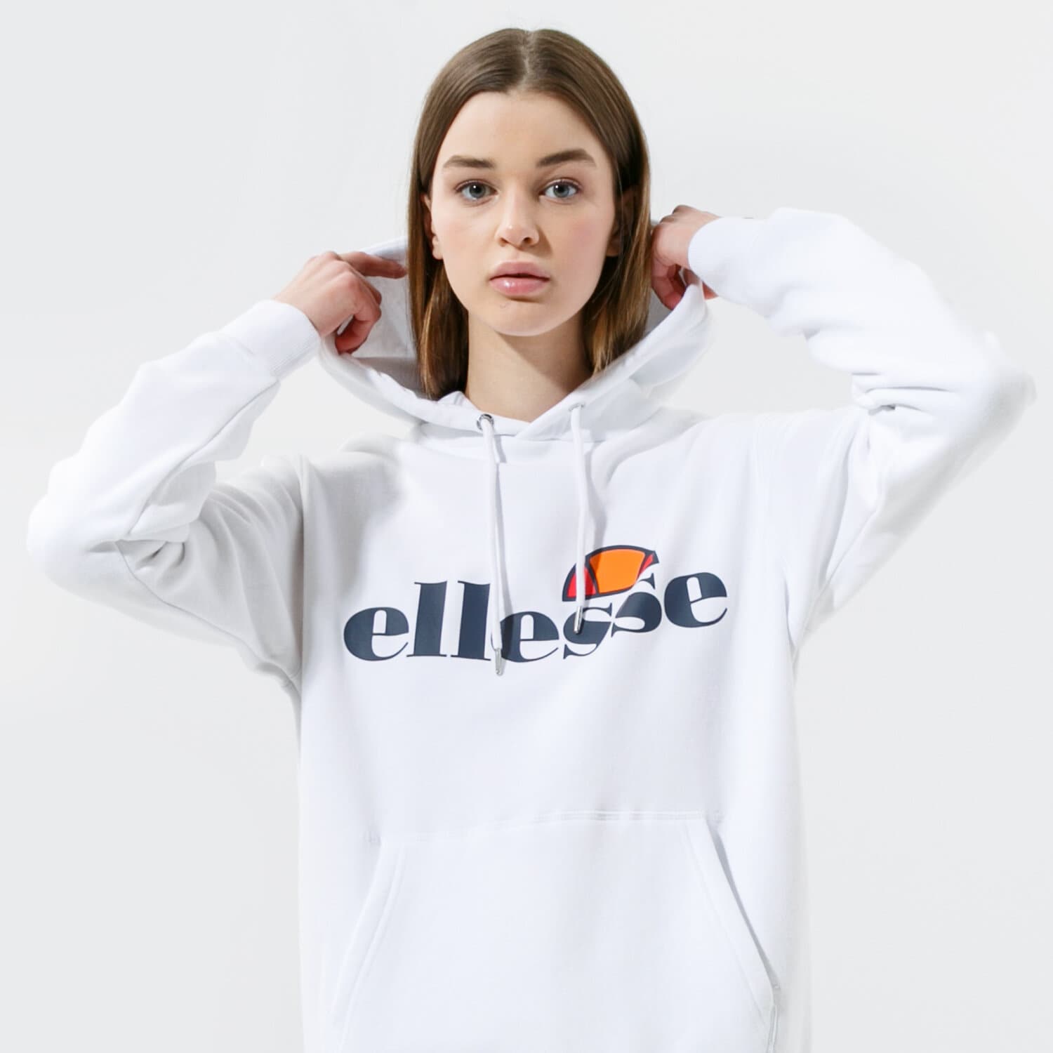 dámská mikina ELLESSE MIKINA S KAPUCÍ TORICES WHT SGS03244908 BÍLÁ