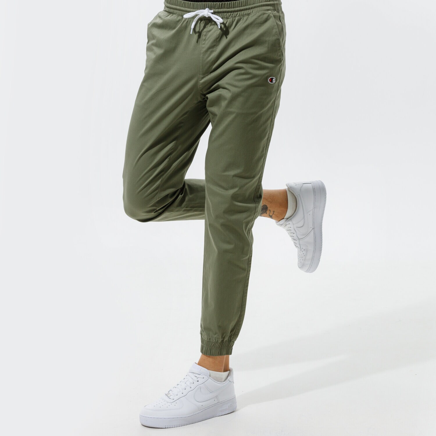 pánské kalhoty CHAMPION KALHOTY  ELASTIC CUFF PANTS 214366GS030 ŠEDÁ