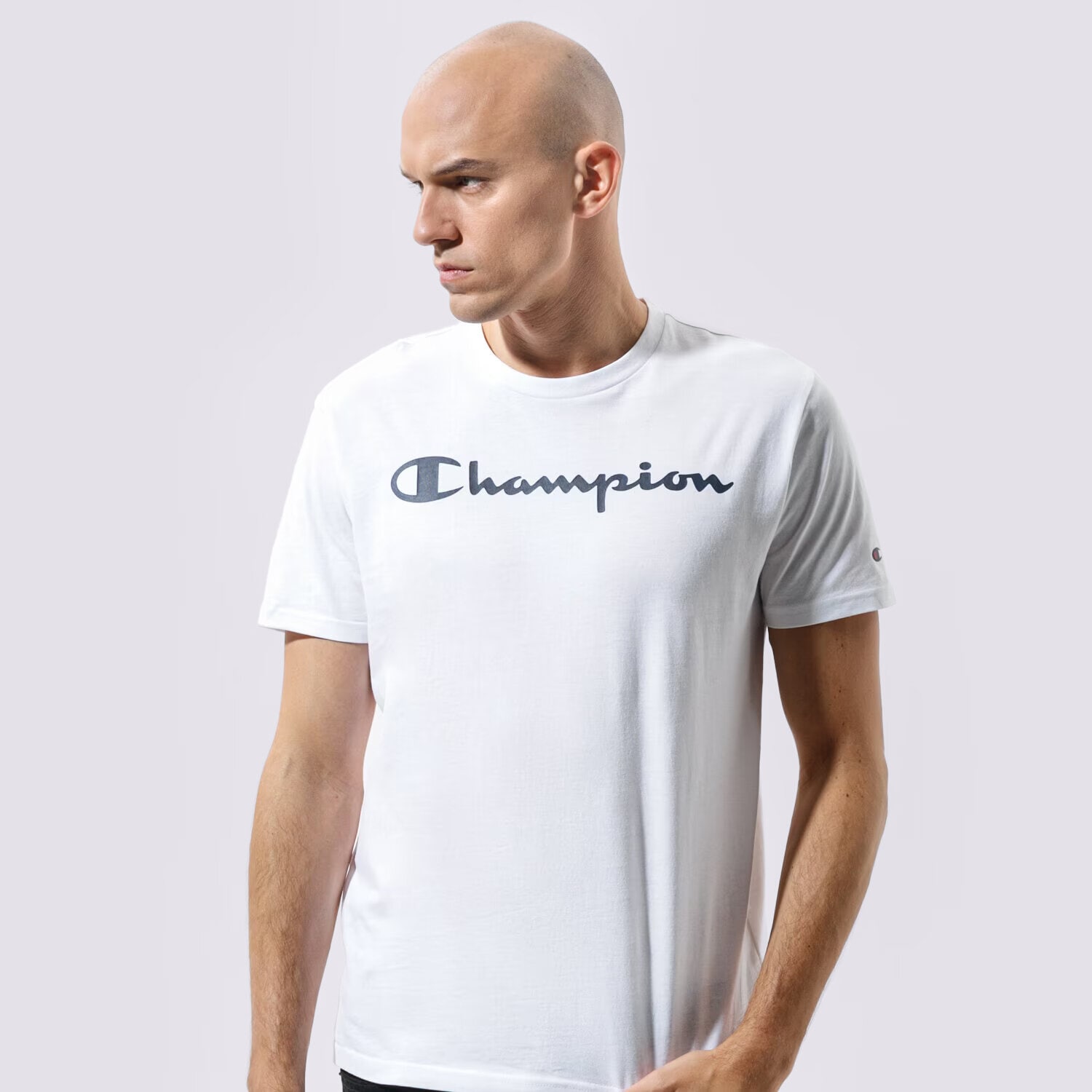 pánské tričko CHAMPION TRIČKO CREWNECK TRIČKO 216957WW001 BÍLÁ