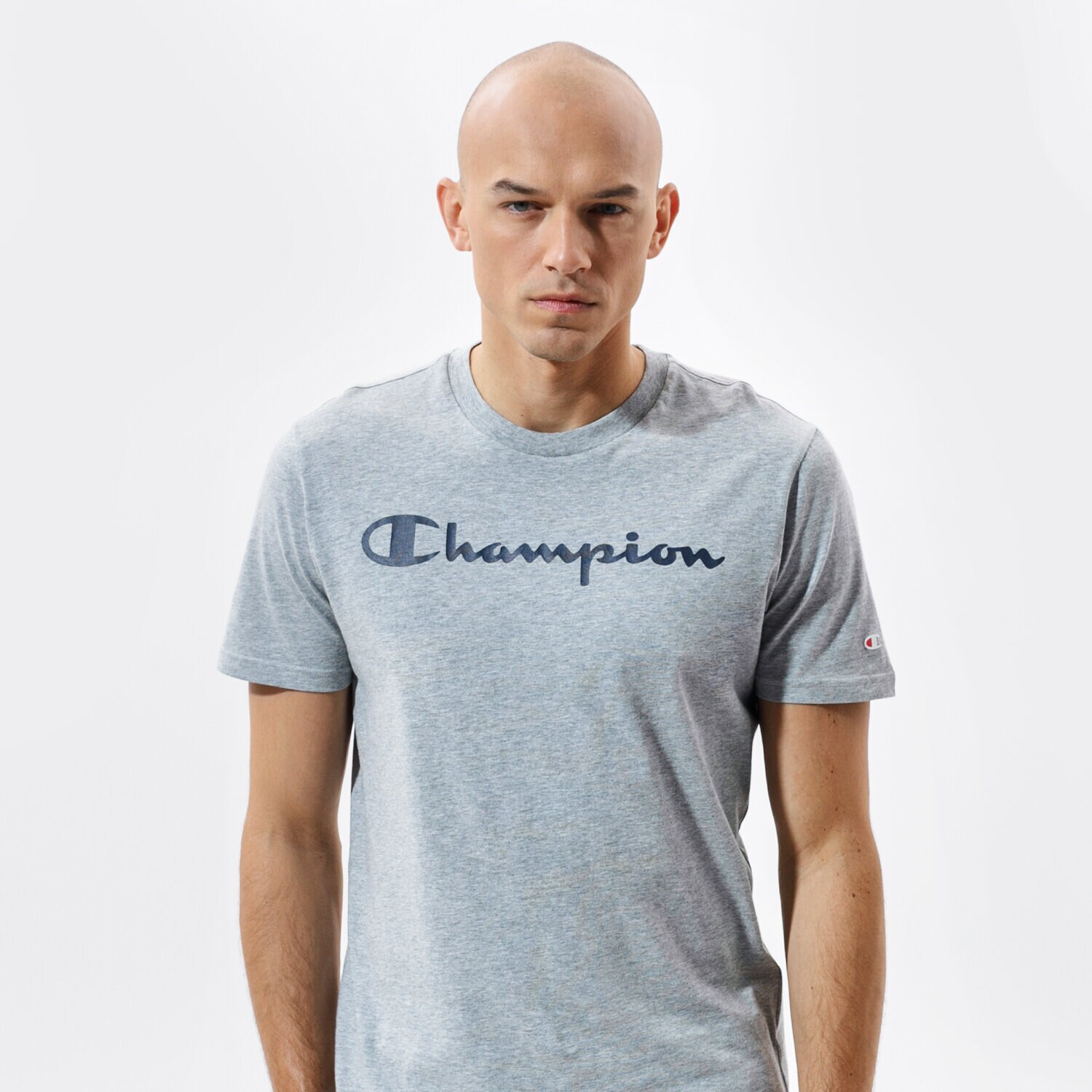 pánské tričko CHAMPION TRIČKO CREWNECK TRIČKO 216957EM006 ŠEDÁ