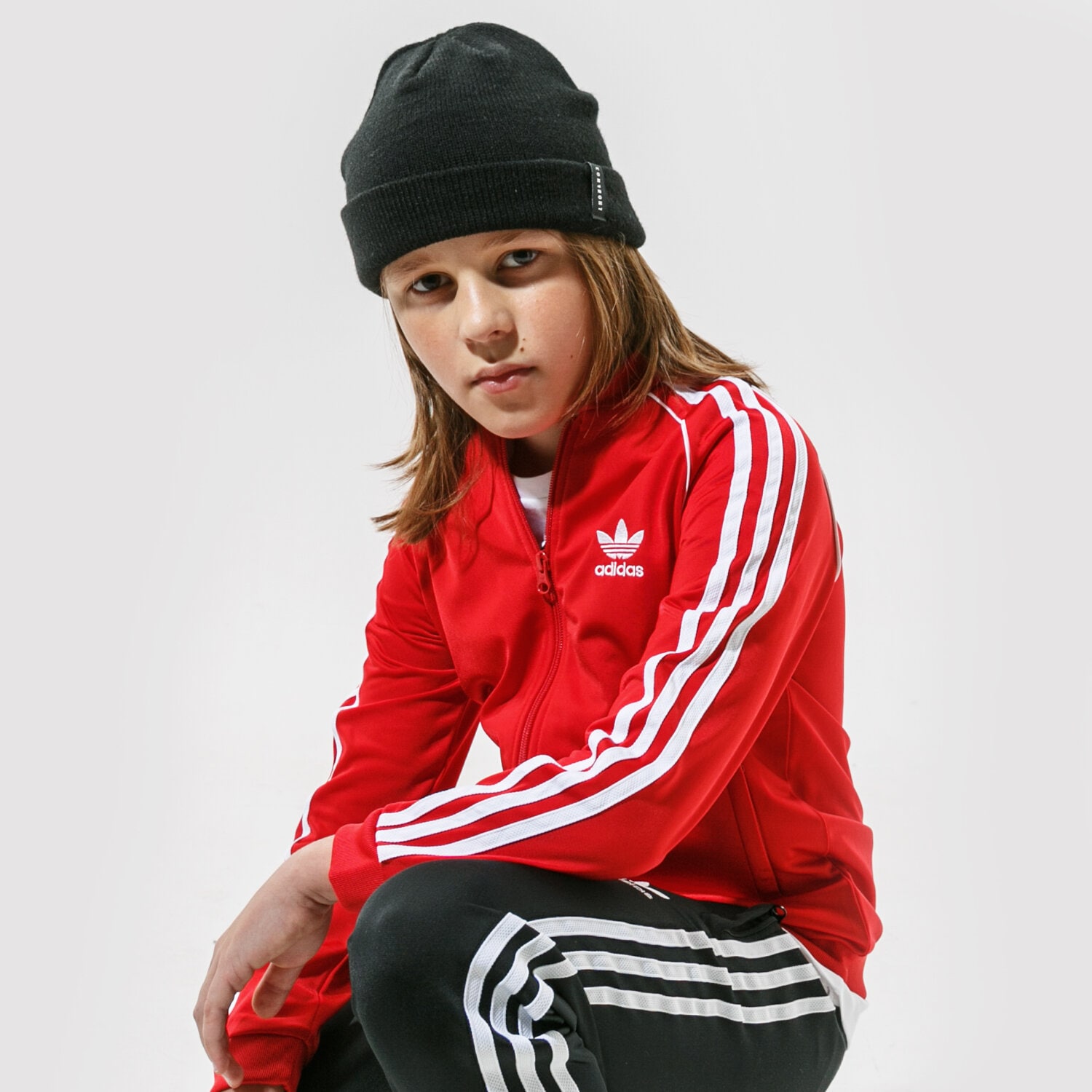 dětská mikina ADIDAS MIKINA SST TRACK TOP MM GN8449 ČERVENÁ