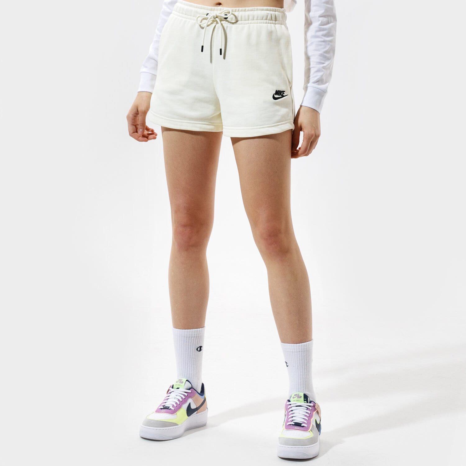 dámské kraťasy NIKE ŠORTKY  SPORTSWEAR ESSENTIAL CJ2158-113 BÉŽOVÁ