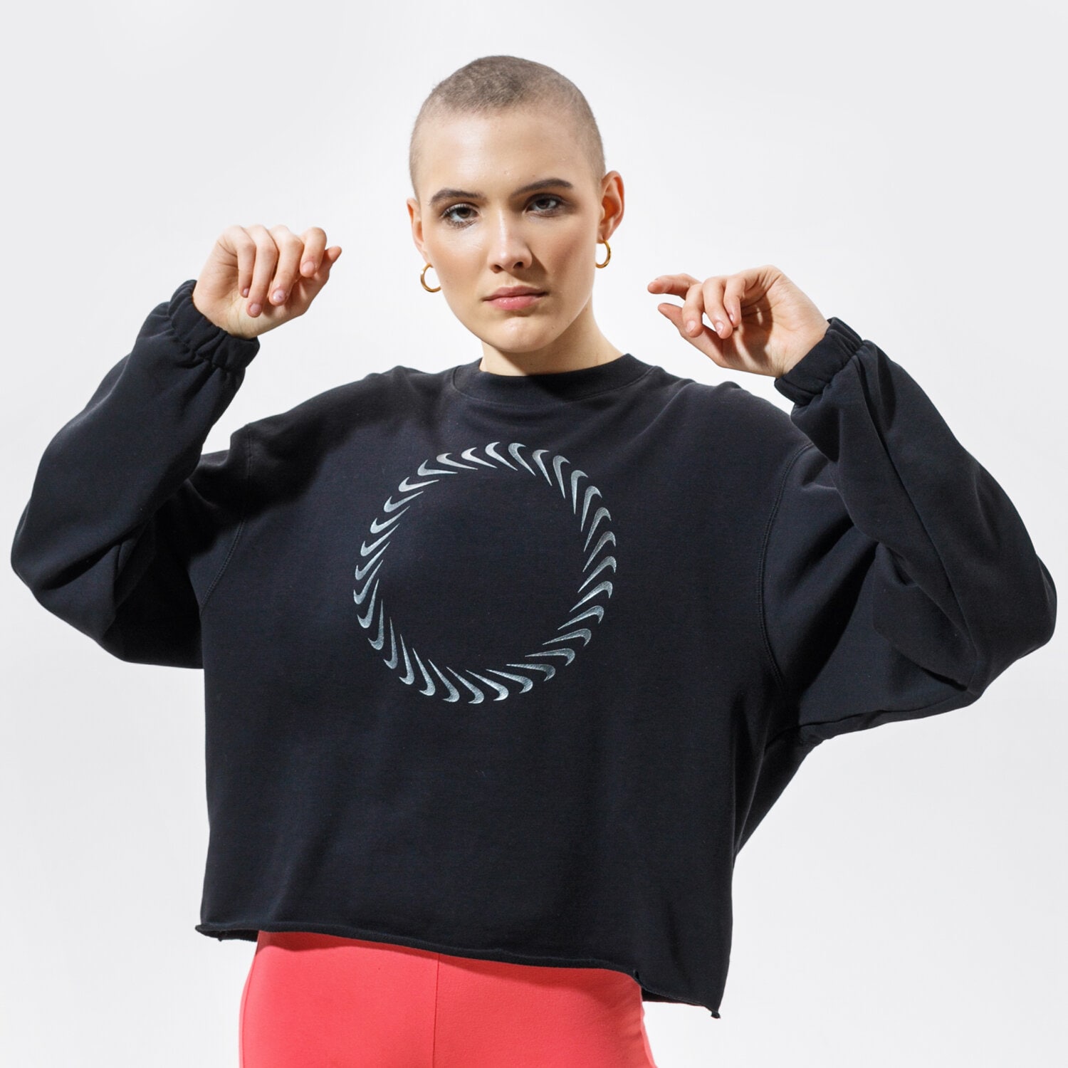 dámská mikina NIKE MIKINA W NSW ICN CLASH CREW FT DC5497-010 ČERNÁ