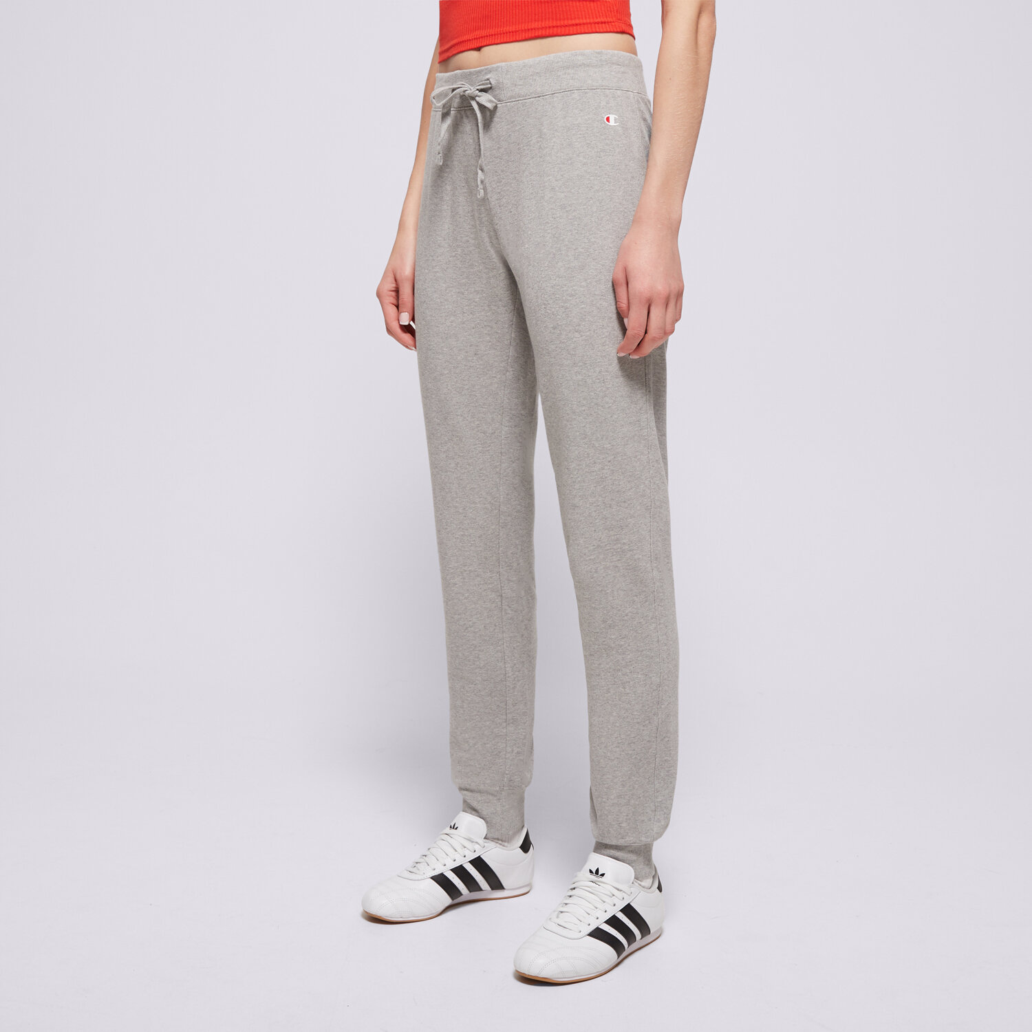 dámské kalhoty CHAMPION KALHOTY  RIB CUFF PANTS 111414EM006 ŠEDÁ