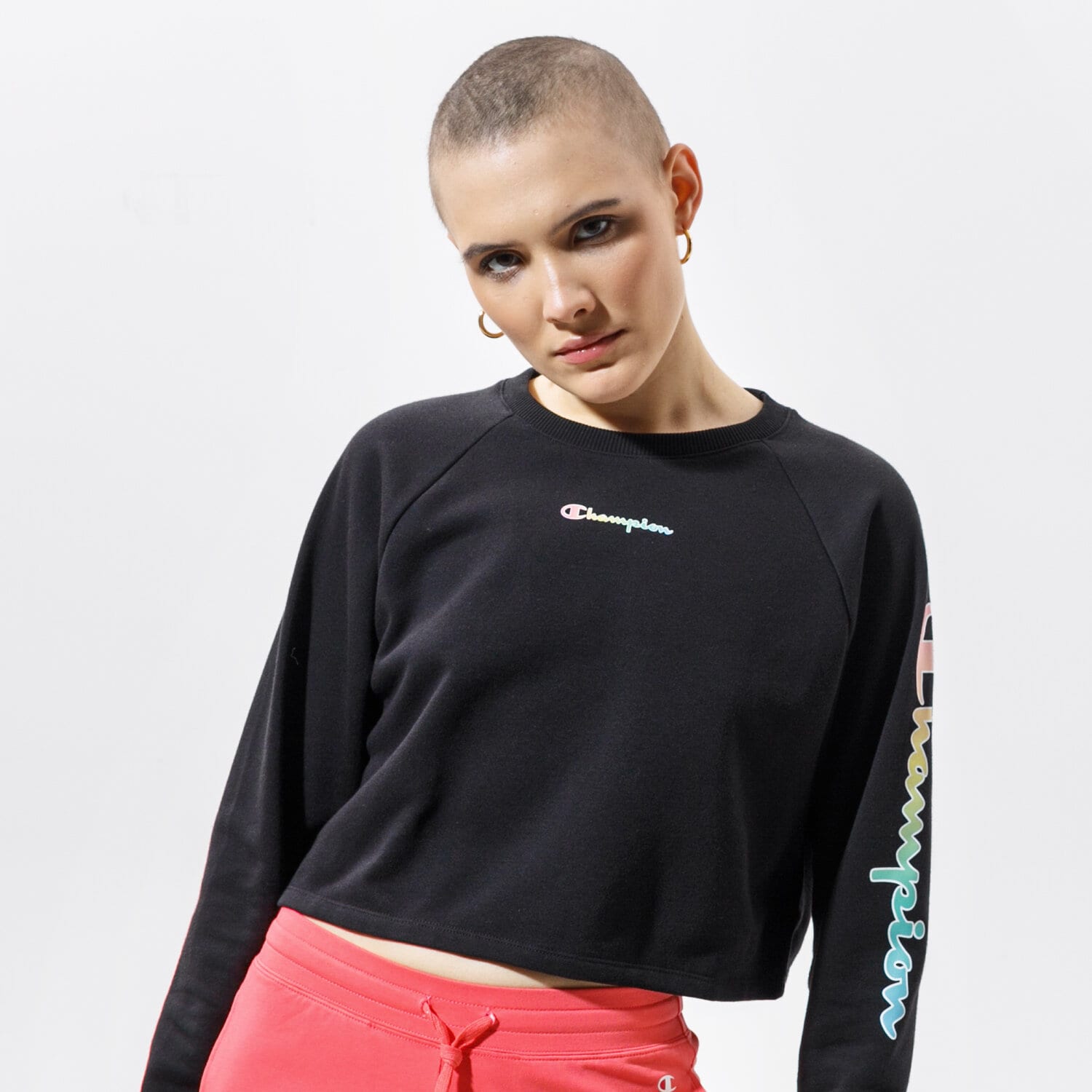 dámská mikina CHAMPION MIKINA CREWNECK SWEATSHIRT 114079KK001 ČERNÁ