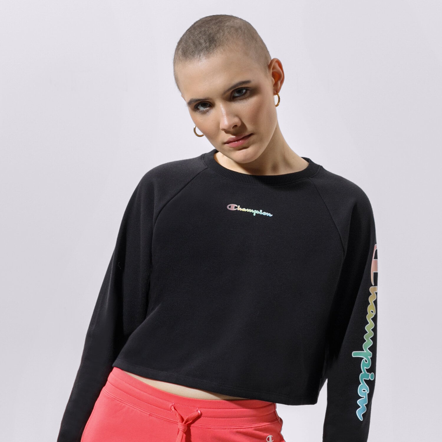 dámská mikina CHAMPION MIKINA CREWNECK SWEATSHIRT 114079KK001 ČERNÁ