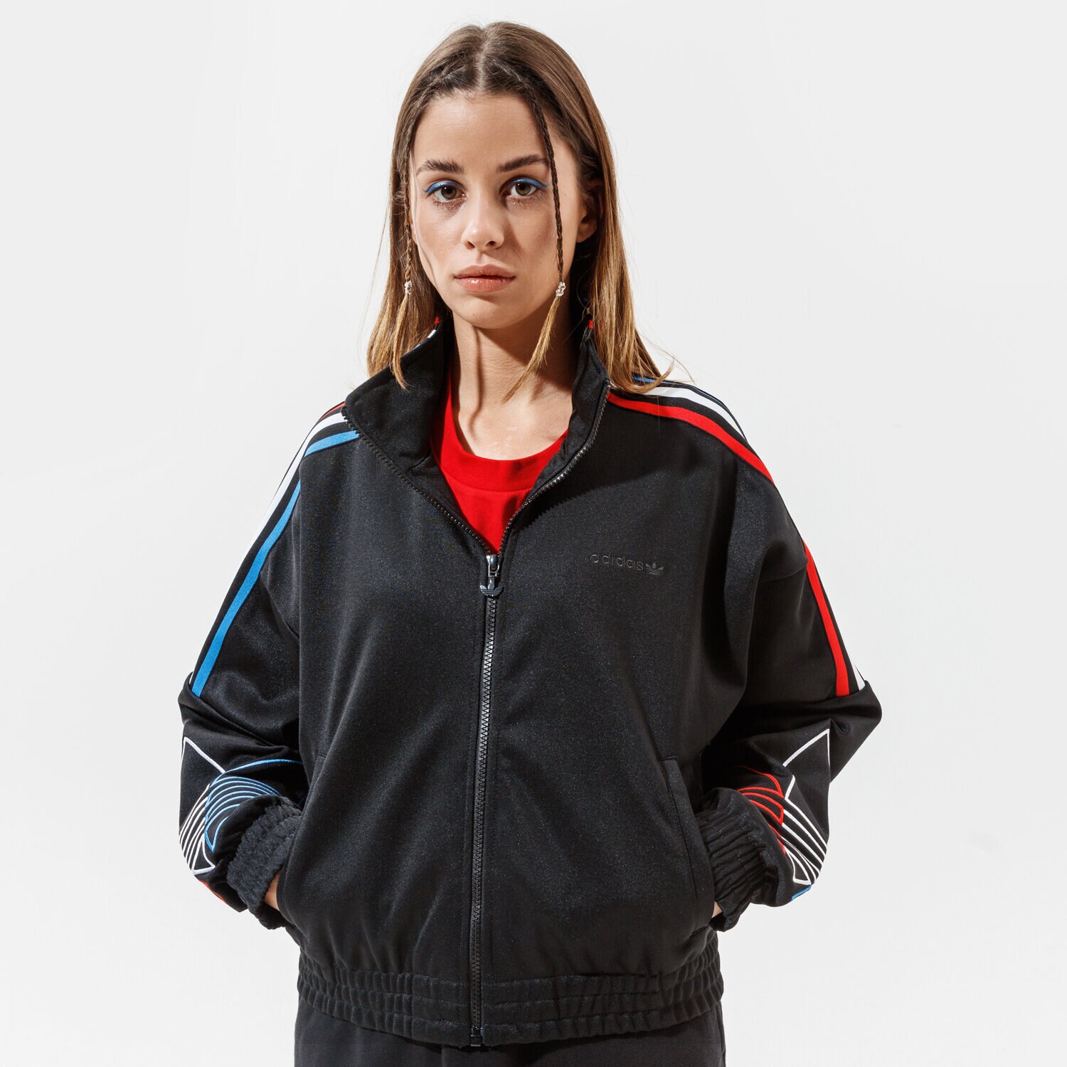 dámská mikina ADIDAS MIKINA ROZEPÍNACÍ TRACKTOP PB  GN2950 ČERNÁ