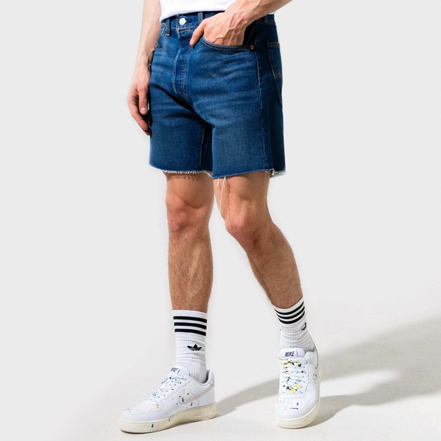 pánské kraťasy LEVI'S ŠORTKY  501 93 SHORTS 85221-0012 MODRÁ