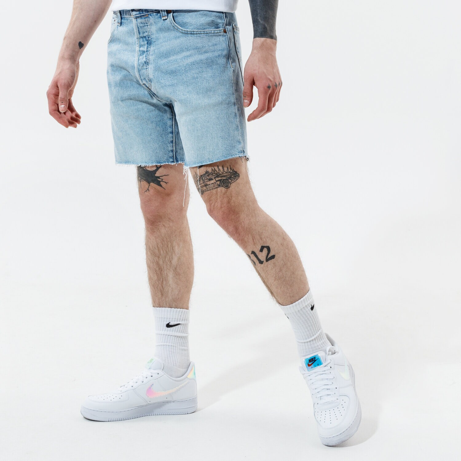 pánské kraťasy LEVI'S KALHOTY  501 93 SHORTS 85221-0011 MODRÁ