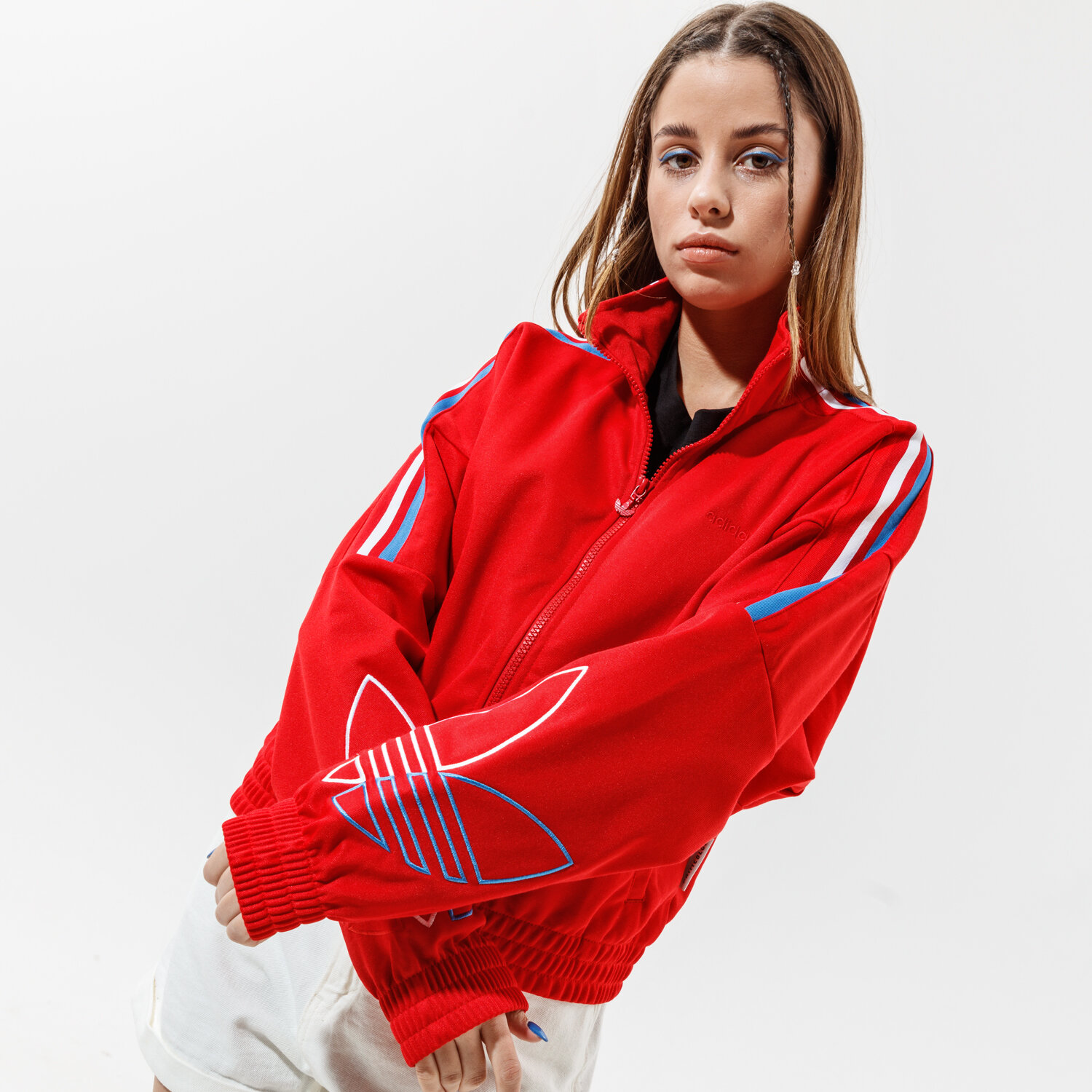 dámská mikina ADIDAS MIKINA TRACKTOP PB GN6982 ČERVENÁ