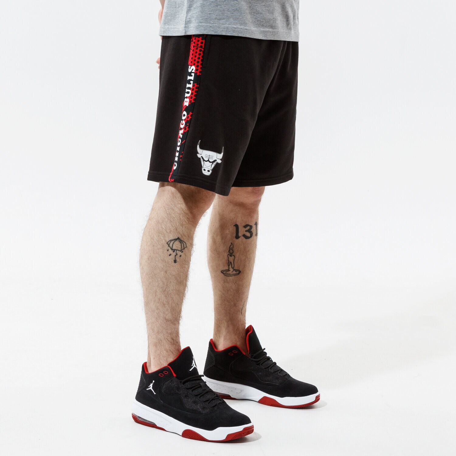 pánské kraťasy NEW ERA ŠORTKY  NBA PRINT PANEL BULLS 12720122 ČERNÁ