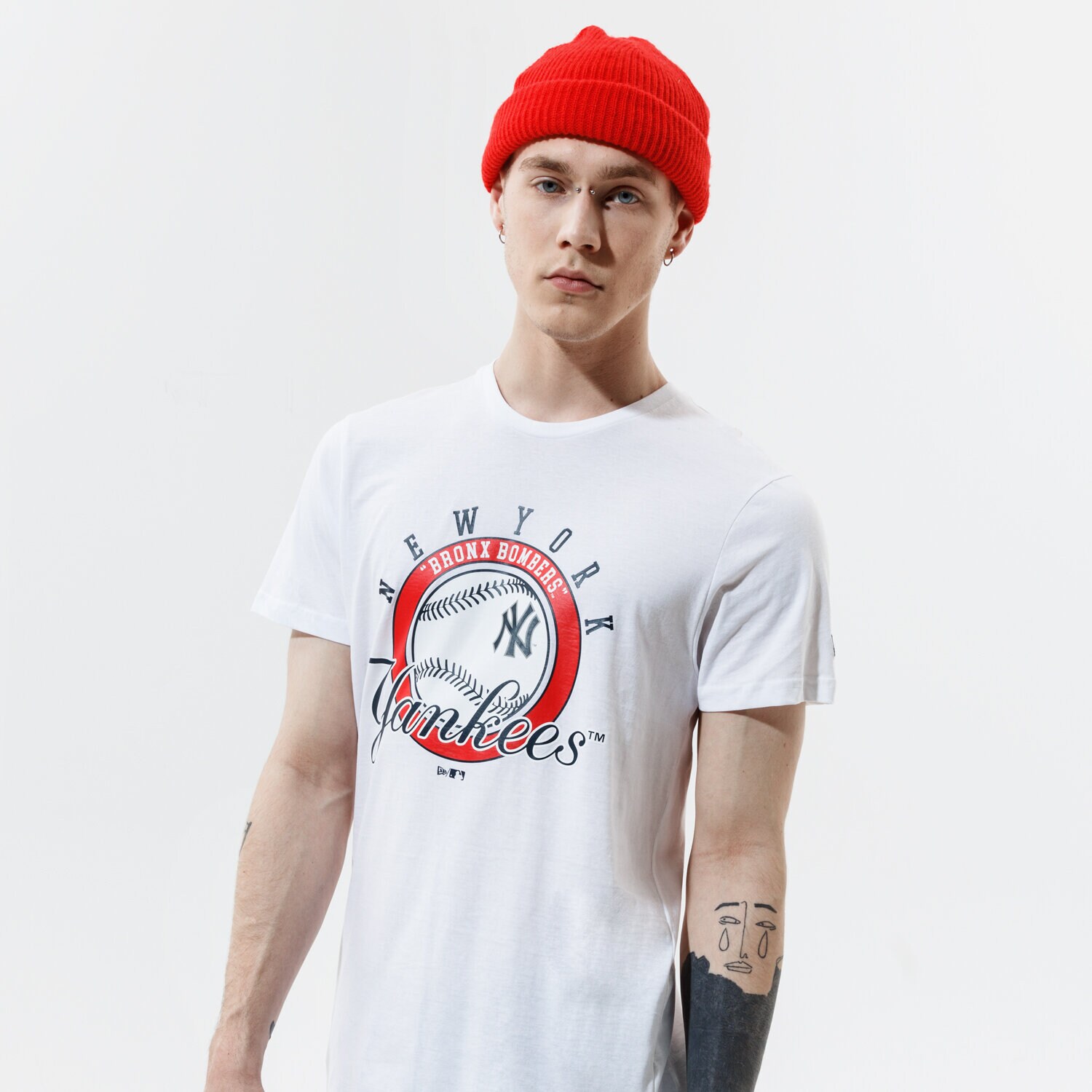 pánské tričko NEW ERA TRIČKO MLB GRAPHIC TEE NY YAN WHT 12835842 BÍLÁ