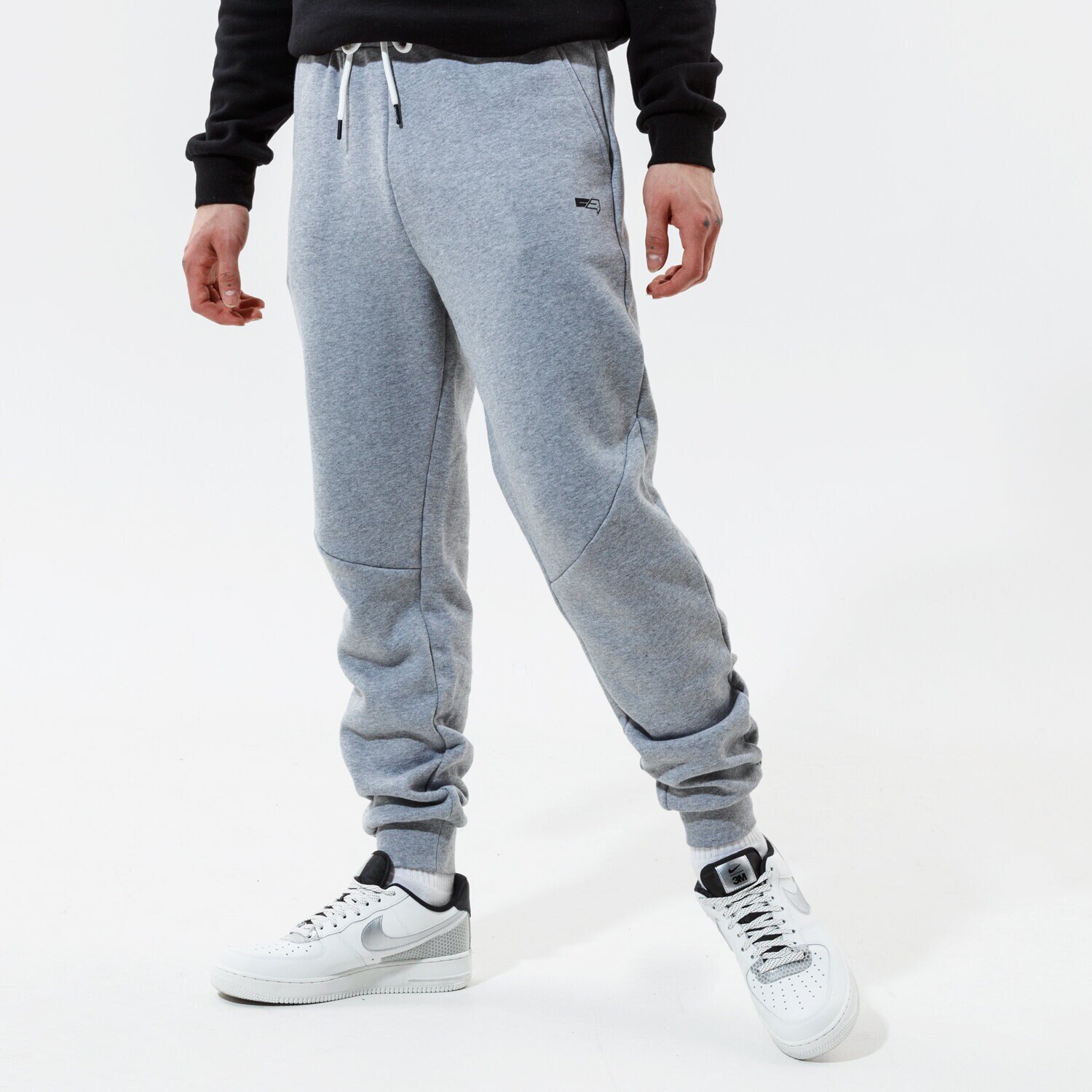 pánské kalhoty CONFRONT KALHOTY  ESSENTIAL PANTS GREY  CF121SPM21002 ŠEDÁ