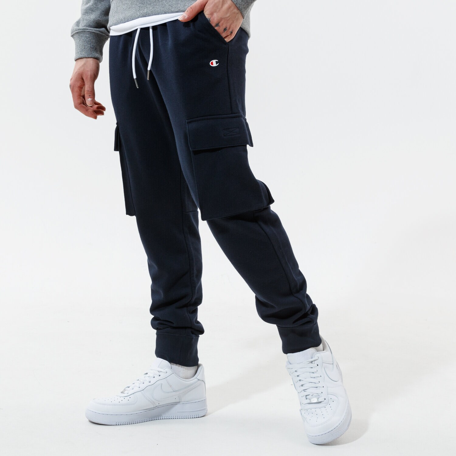 pánské kalhoty CHAMPION KALHOTY  RIB CUFF PANTS 216017BS501 TMAVOMODRÁ