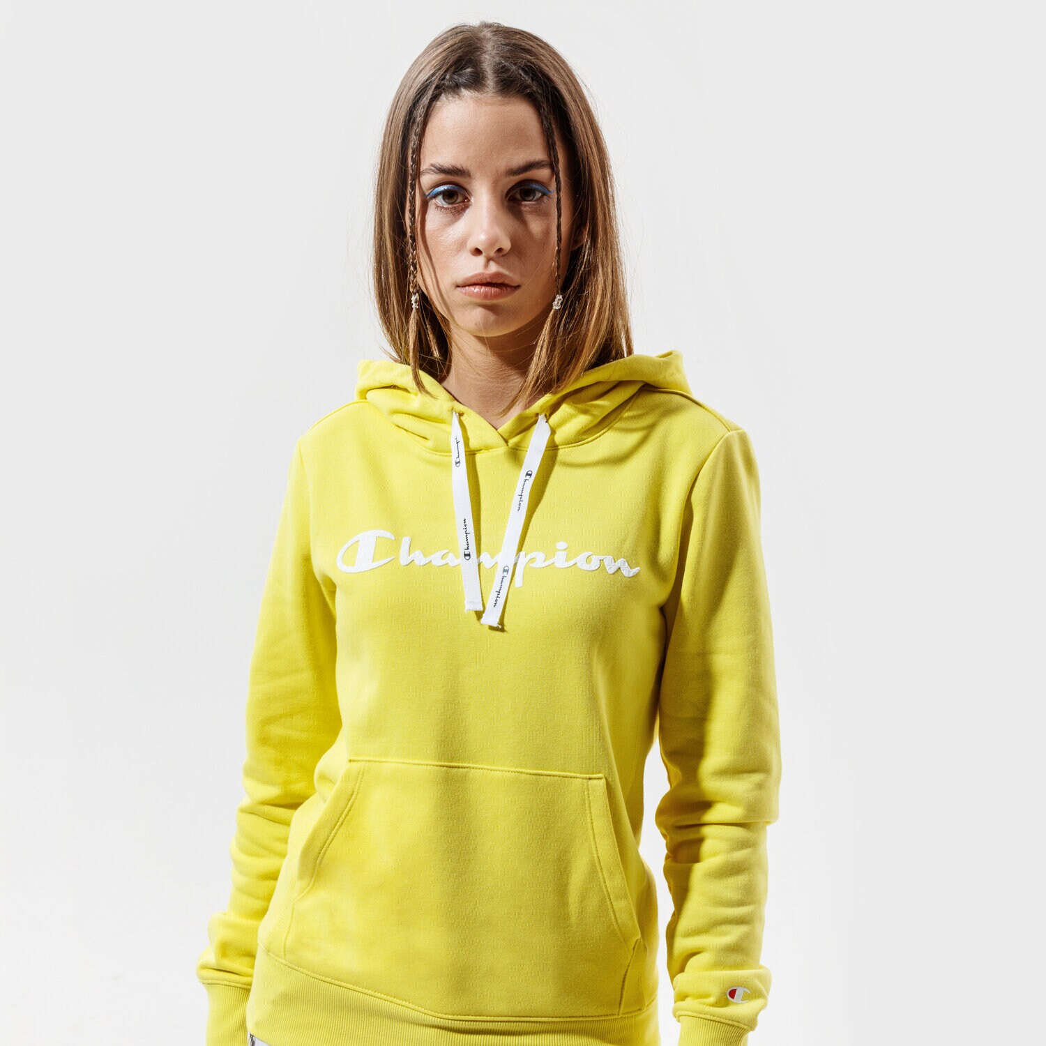 dámská mikina CHAMPION MIKINA S KAPUCÍ HOODED SWEATSHIRT 112580YS021 ŽLUTÁ