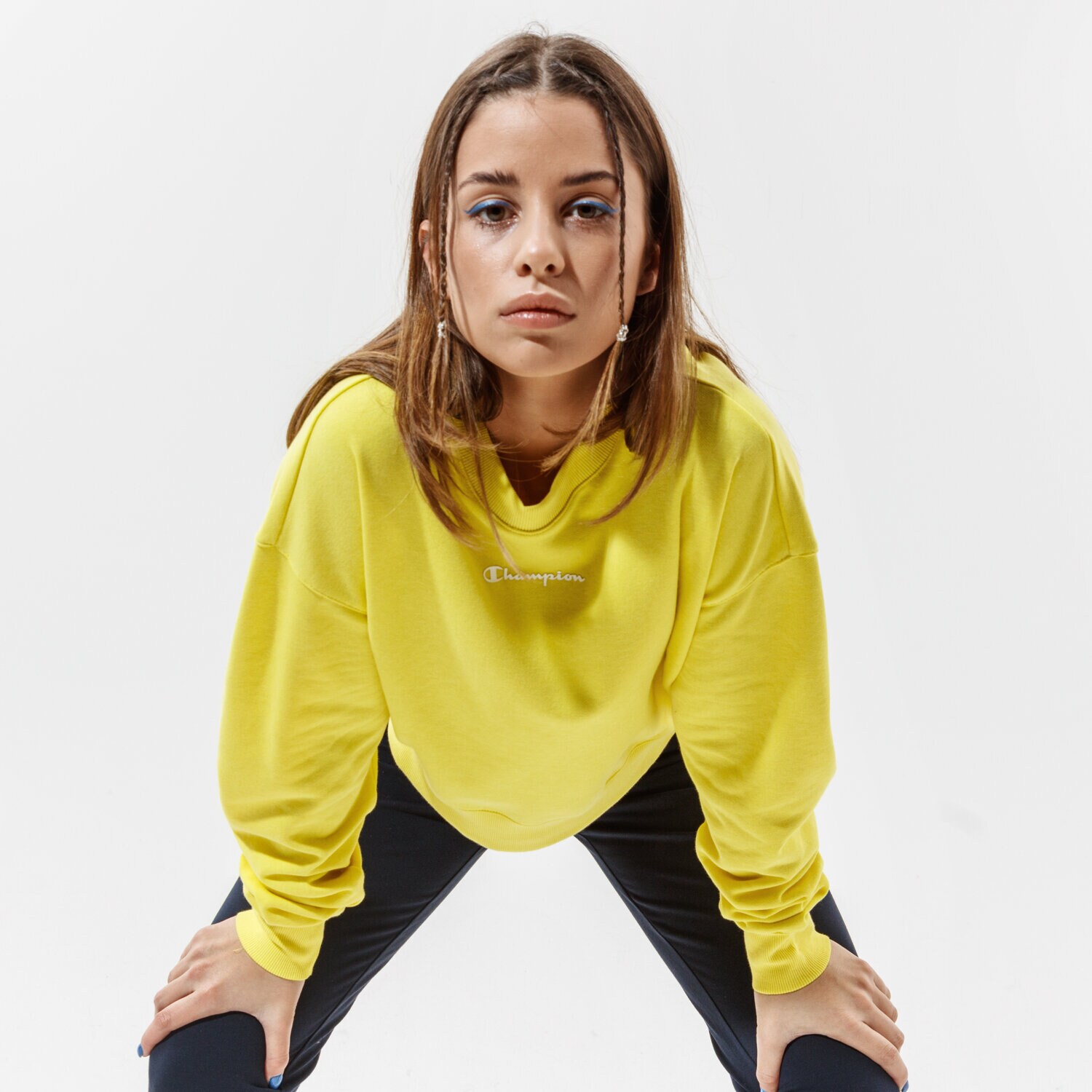 dámská mikina CHAMPION MIKINA CREWNECK SWEATSHIRT 112588YS021 ŽLUTÁ