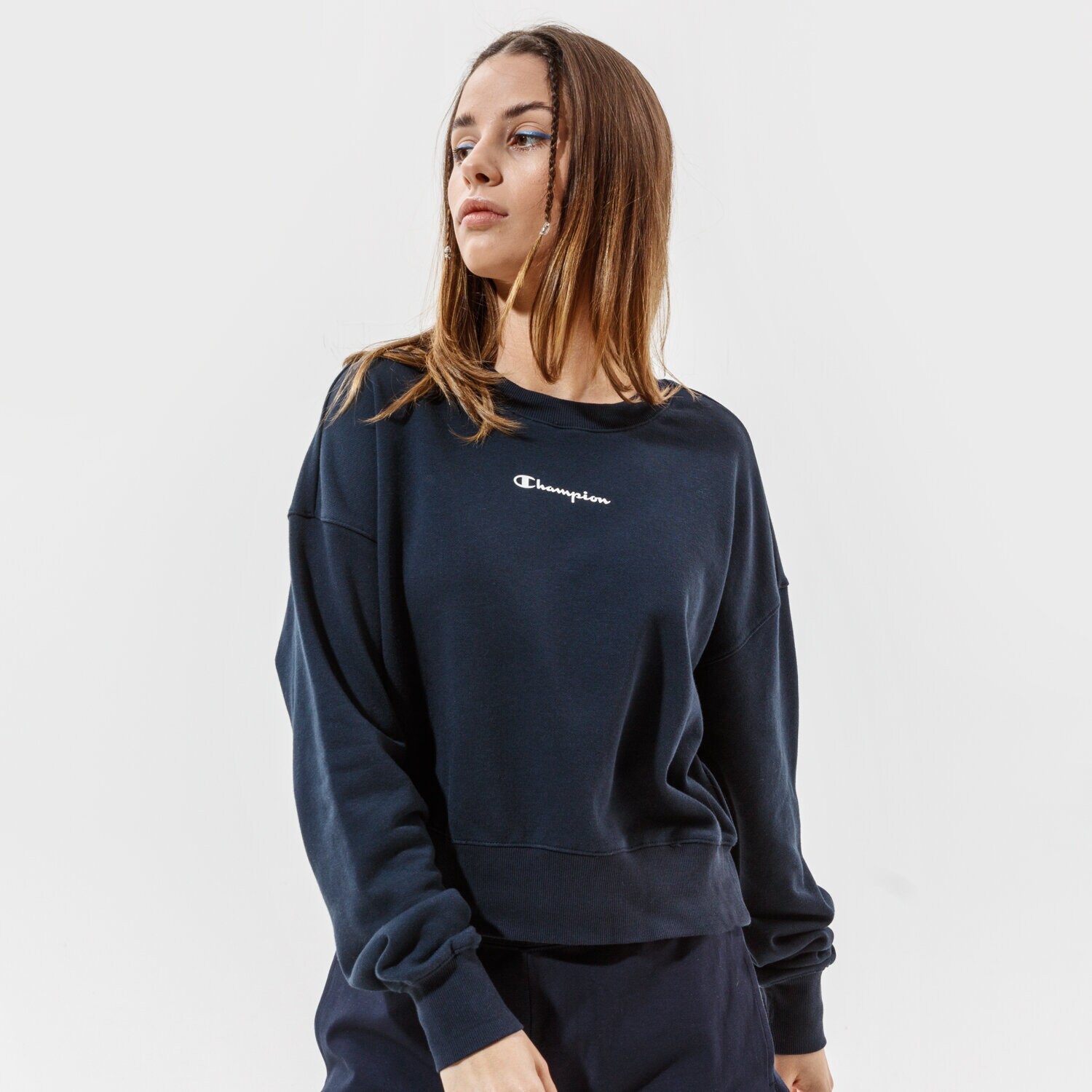 dámská mikina CHAMPION MIKINA CREWNECK SWEATSHIRT 112588BS501 TMAVOMODRÁ